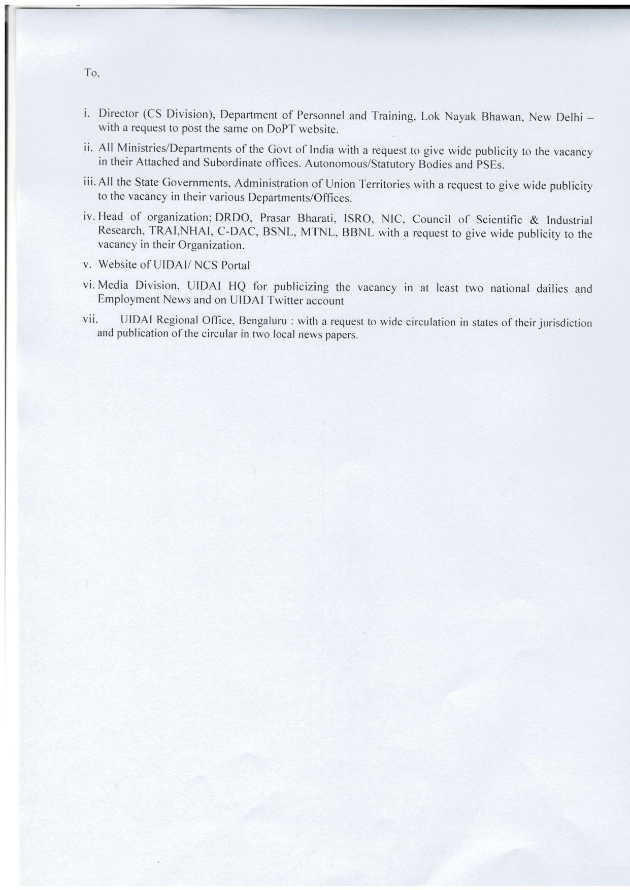 UIDAI Invites Application for Deputy Director, Private Secretary, More Vacancies Recruitment 2022 - Page 3