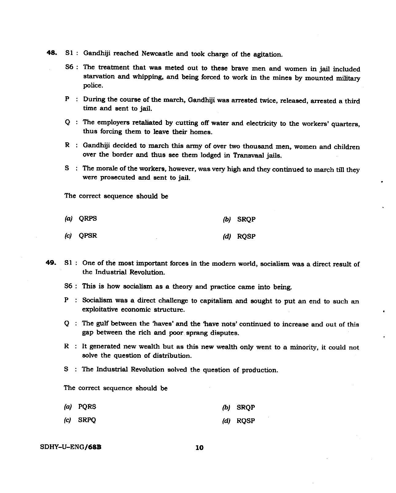 BSMFC Recovery Agent Previous Papers PDF for General English - Page 10