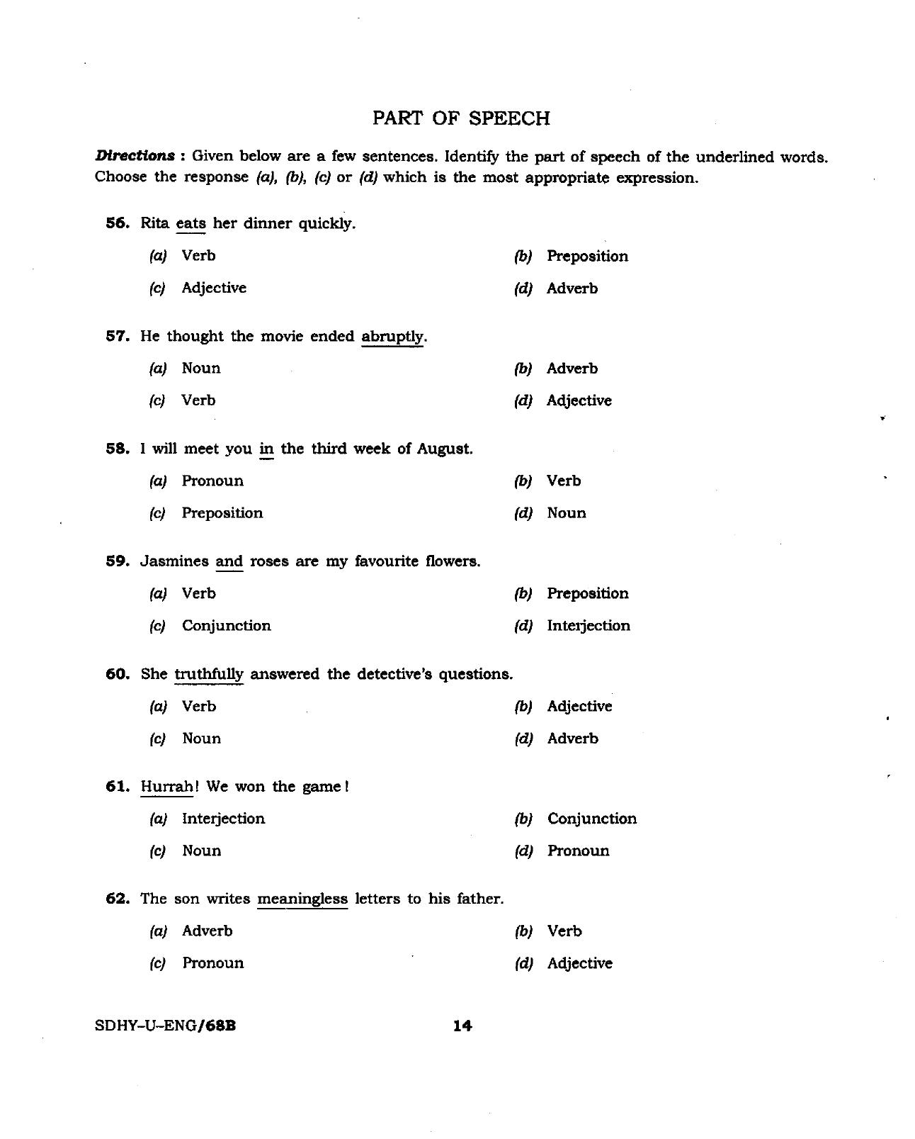 BSMFC Recovery Agent Previous Papers PDF for General English - Page 14