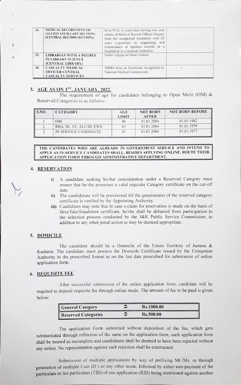 Jammu and Kashmir Public Service Commission Invites Application for 136 Assistant Professor Recruitment 2023 - Page 8