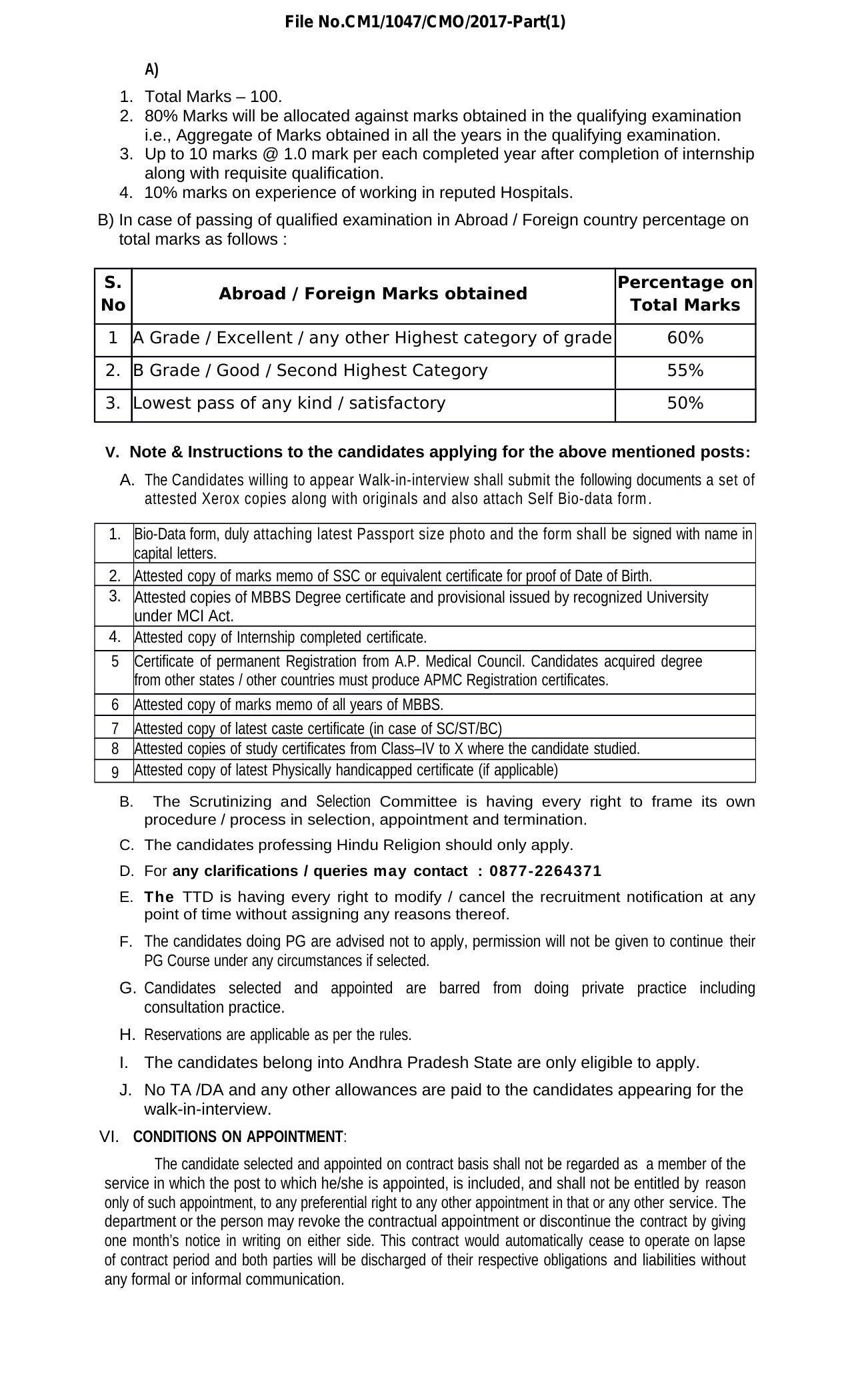 Tirumala Tirupati Devasthanams Recruitment 2022 for 10 Civil Assistant Surgeon - Page 1