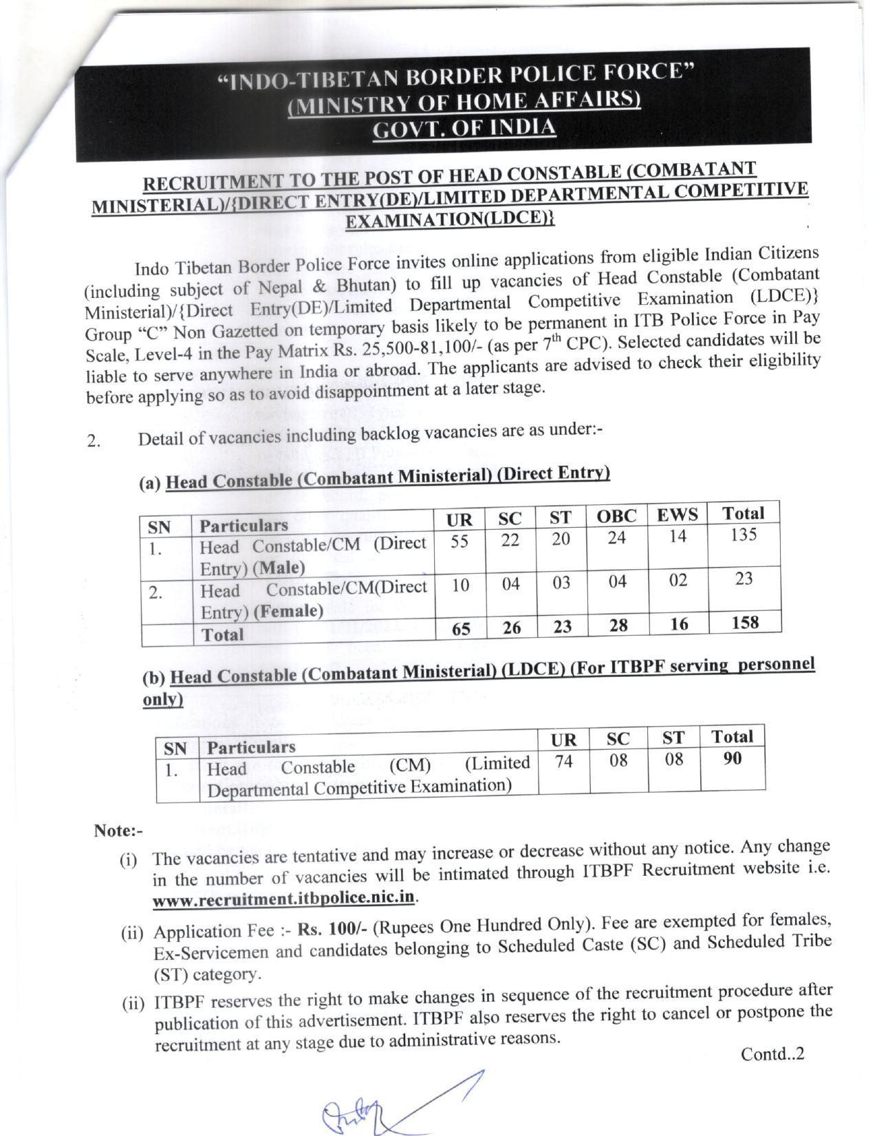 Indo Tibetan Border Police Force (ITBP) Invites Application for 248 Head Constable Recruitment 2022 - Page 3
