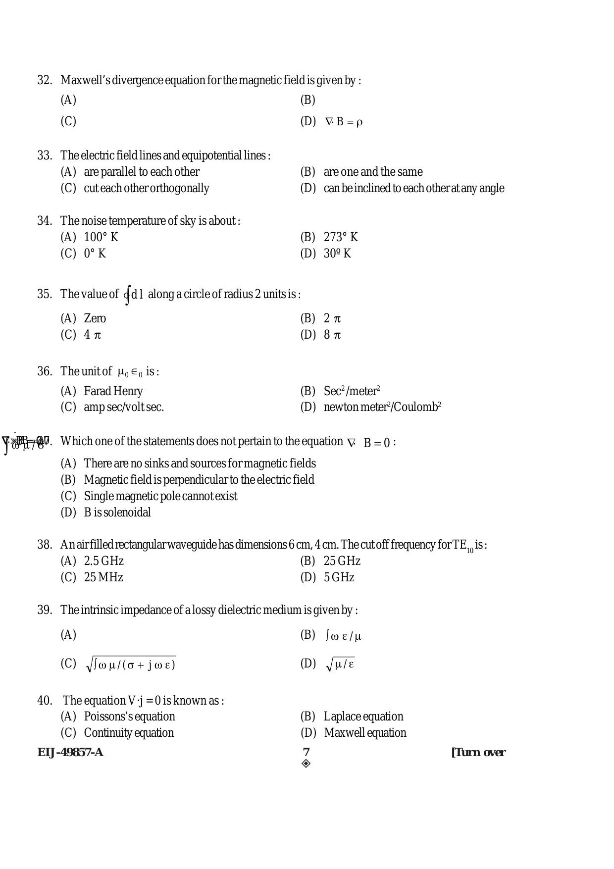 SEBI Officer Electrical Engineering Previous Paper - Page 7