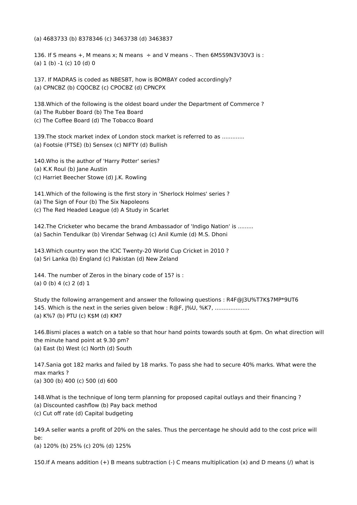 RPF, SI, Constable General Intelligence/ Reasoning Old Papers - Page 10