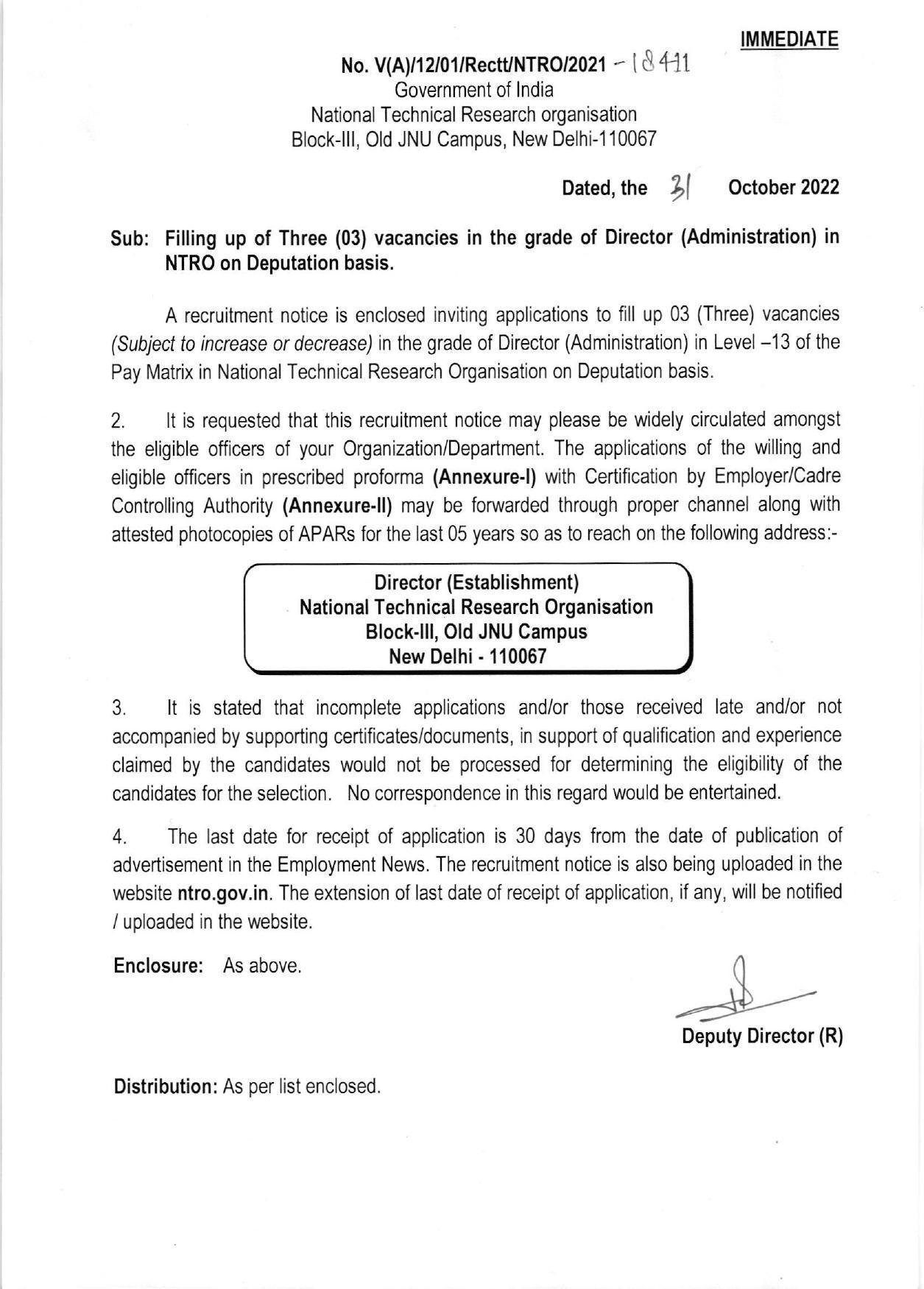 National Technical Research Organisation (NTRO) Invites Application for Director Recruitment 2022 - Page 4