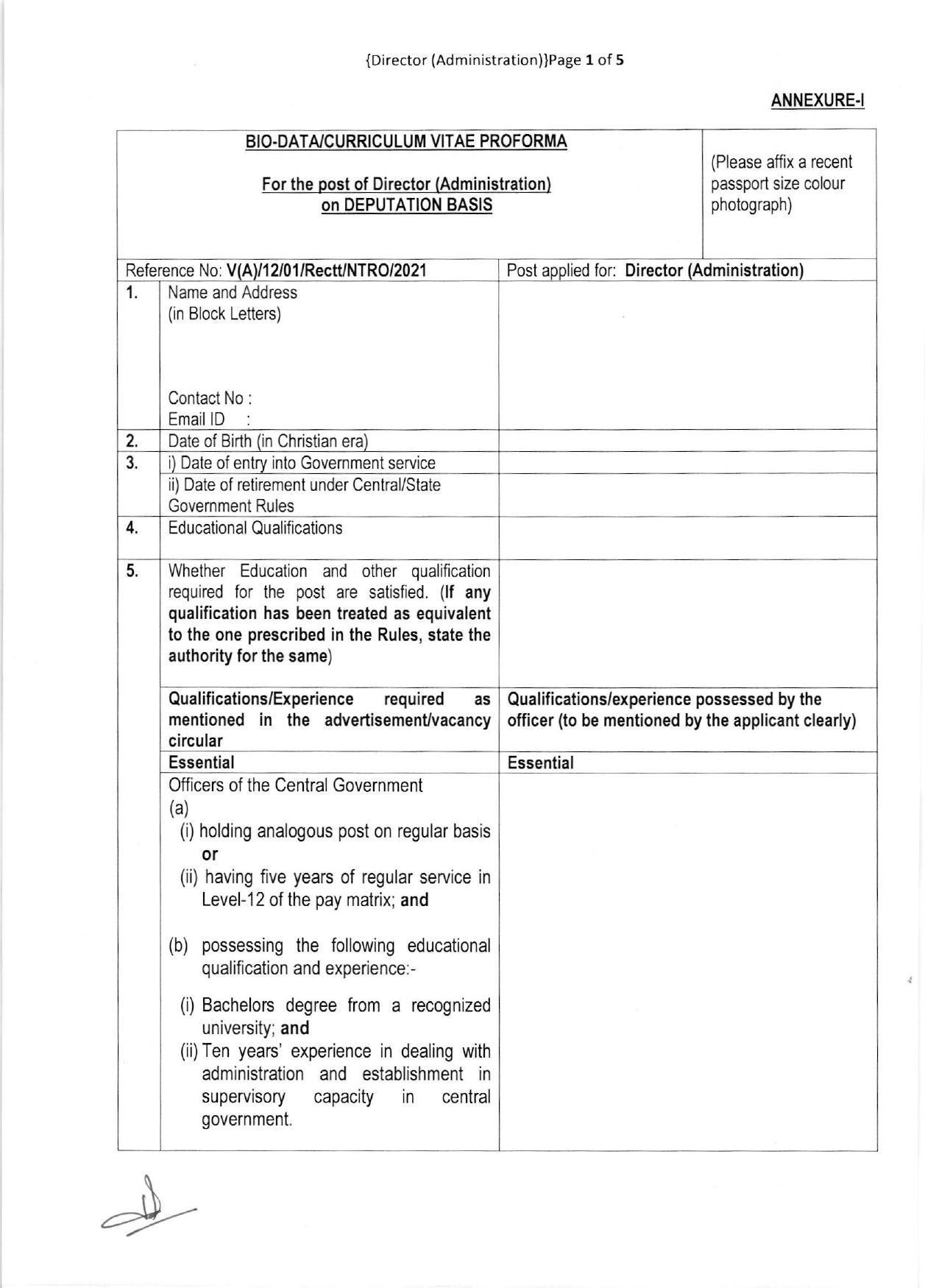 National Technical Research Organisation (NTRO) Invites Application for Director Recruitment 2022 - Page 6