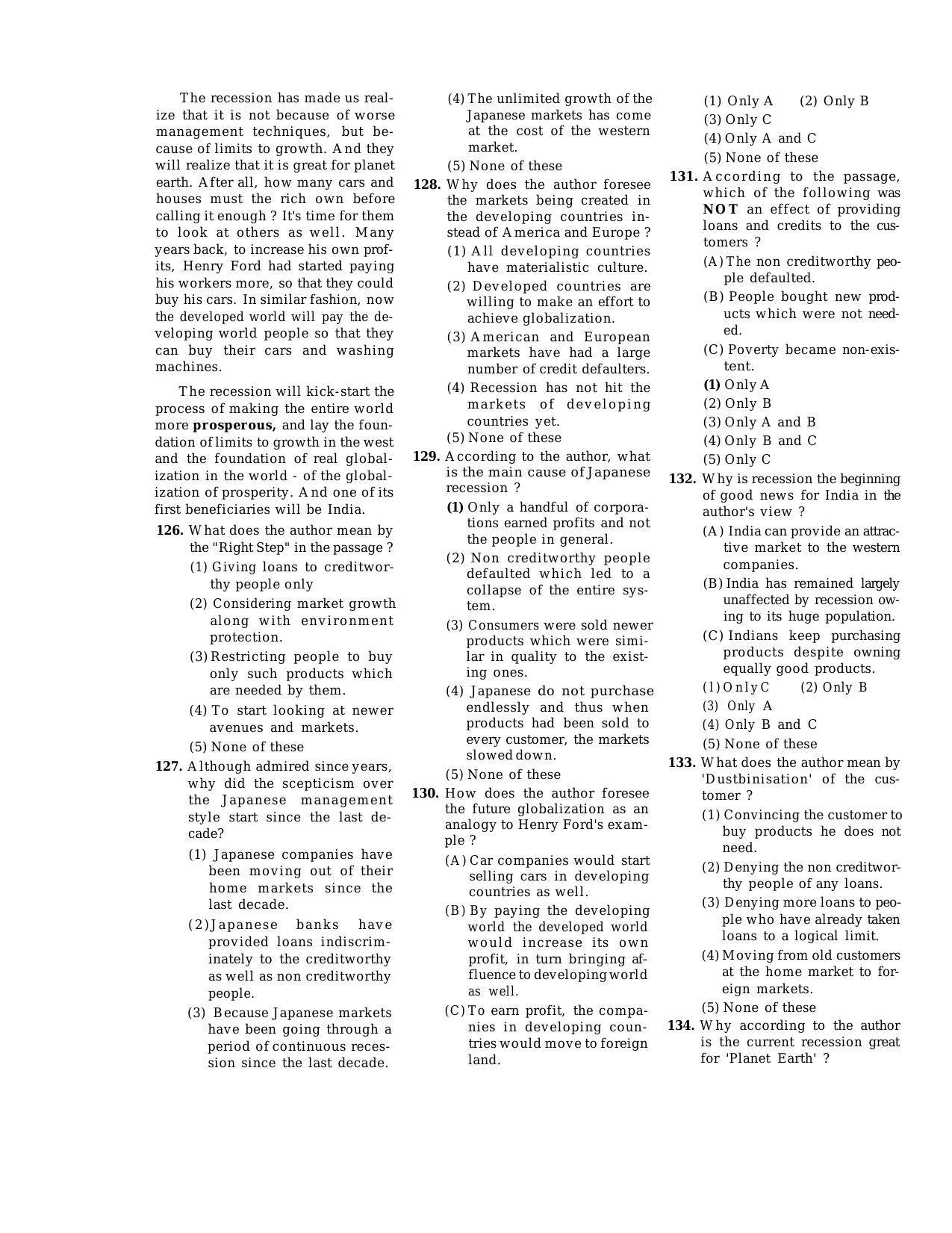 IBPS SO English Language Old Paper - Page 2