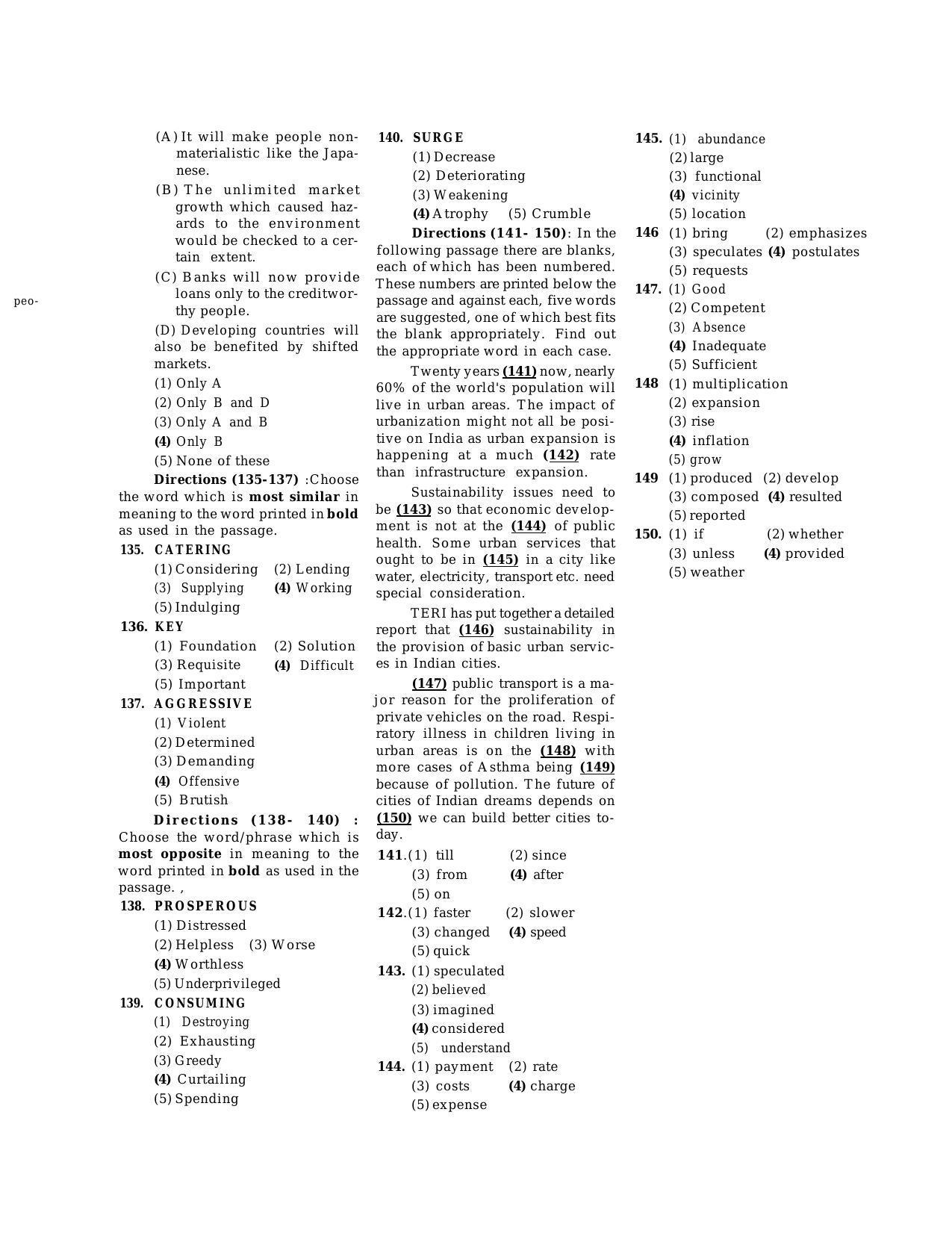 IBPS SO English Language Old Paper - Page 4