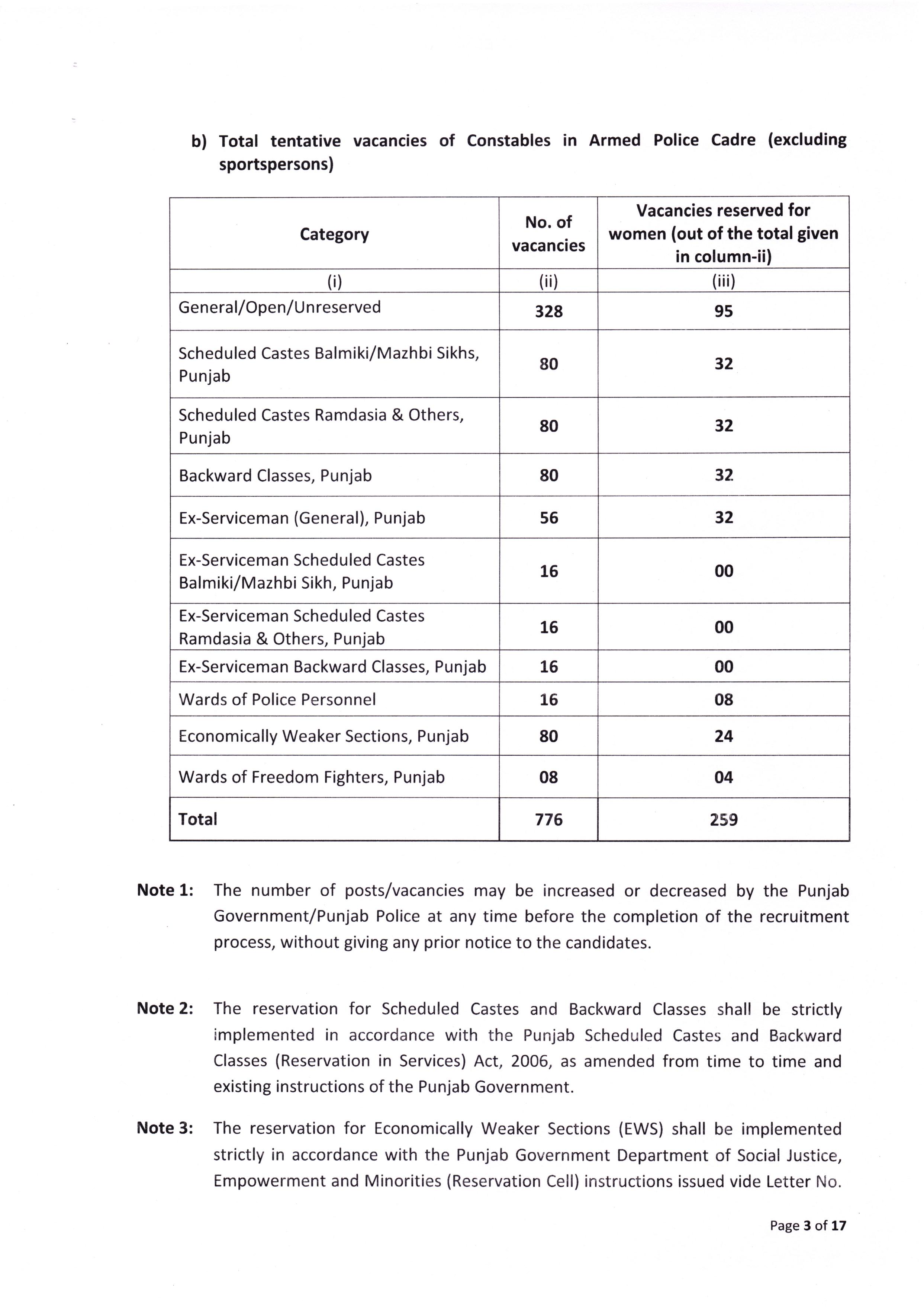Punjab Police Constable Recruitment 2026: Apply Online for 3298 Vacancies - Full Notification, Eligibility, Salary - Page 3