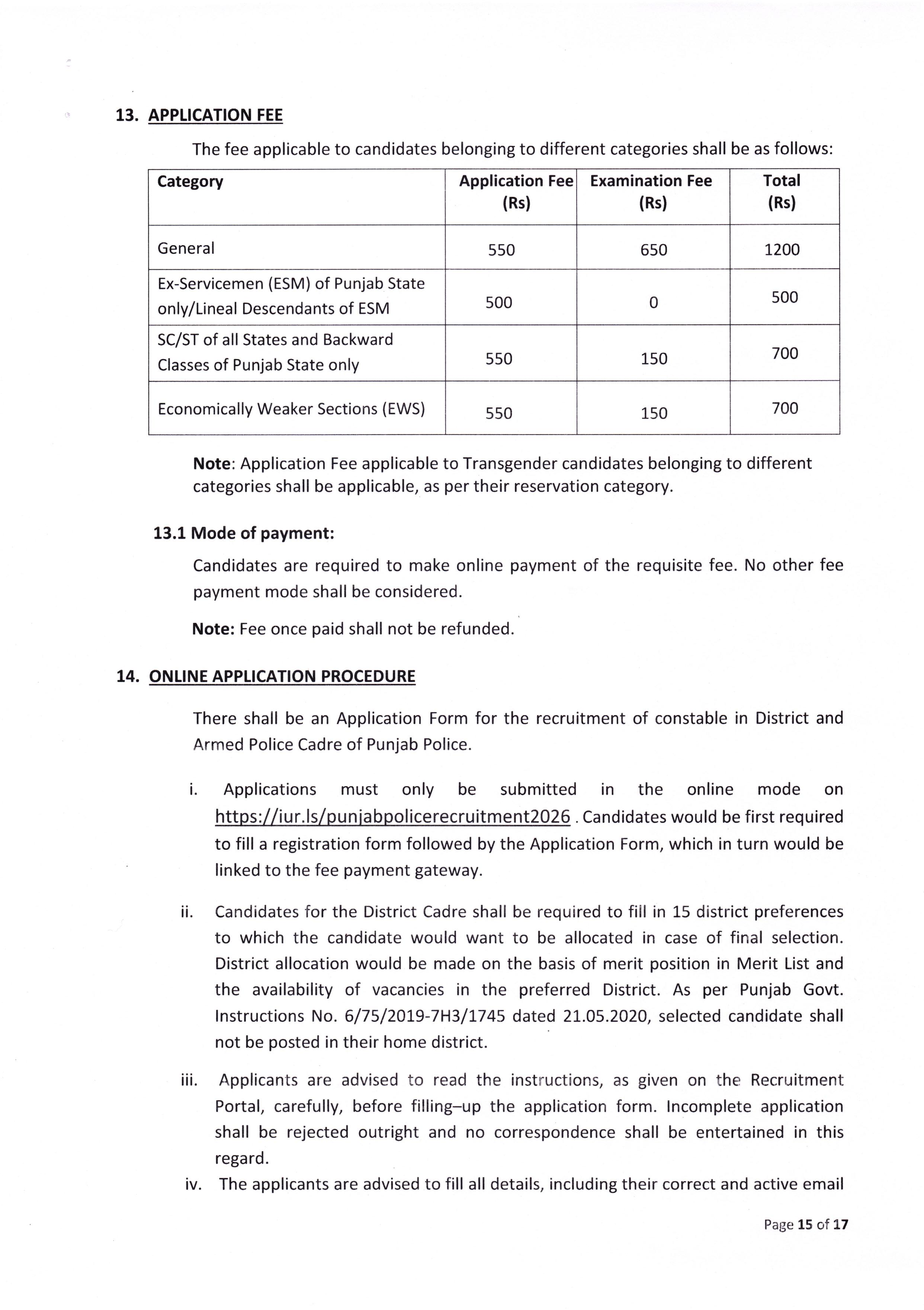 Punjab Police Constable Recruitment 2026: Apply Online for 3298 Vacancies - Full Notification, Eligibility, Salary - Page 15