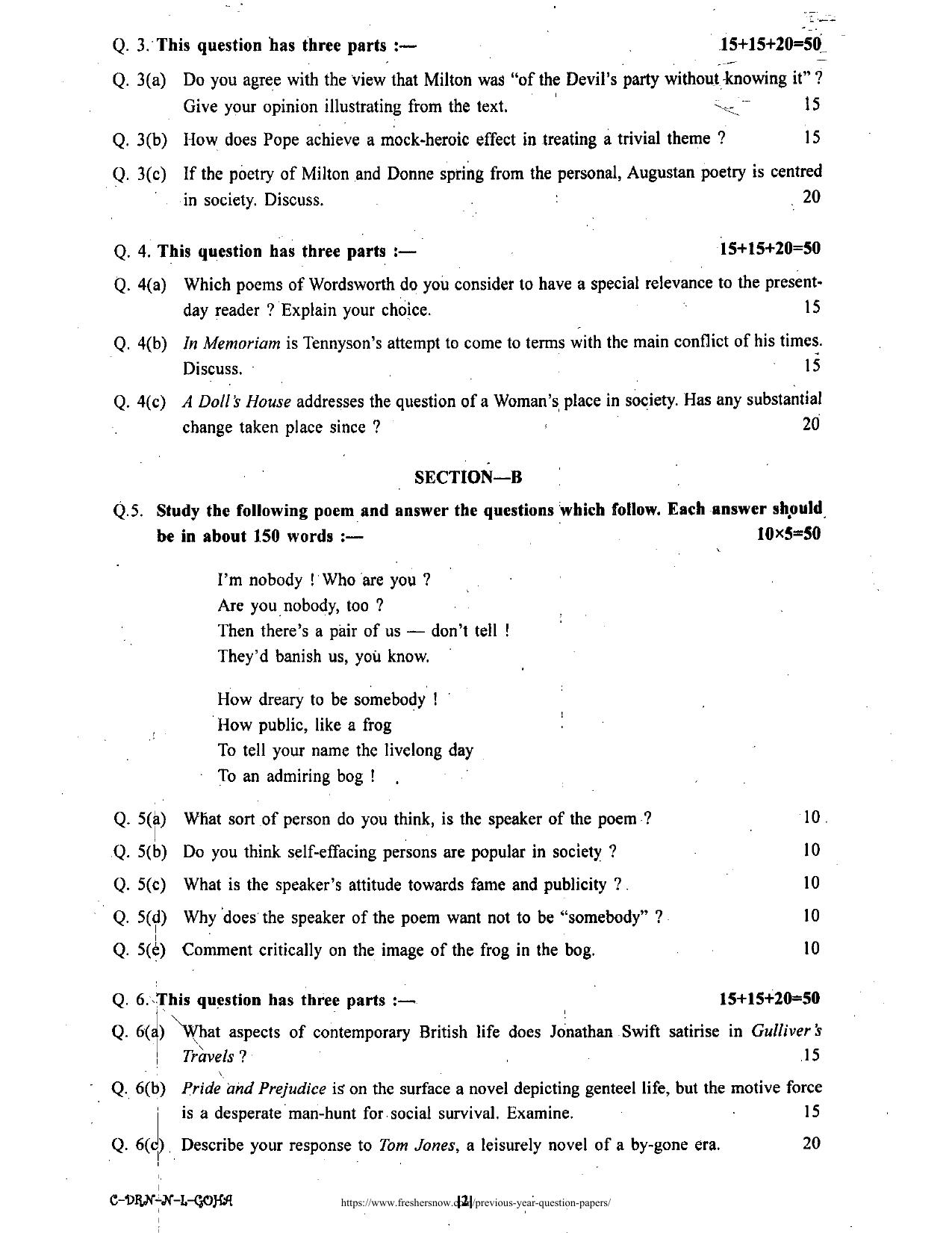 HPSSSB Elementary Education Language Teacher Old Papers - General English - Page 2