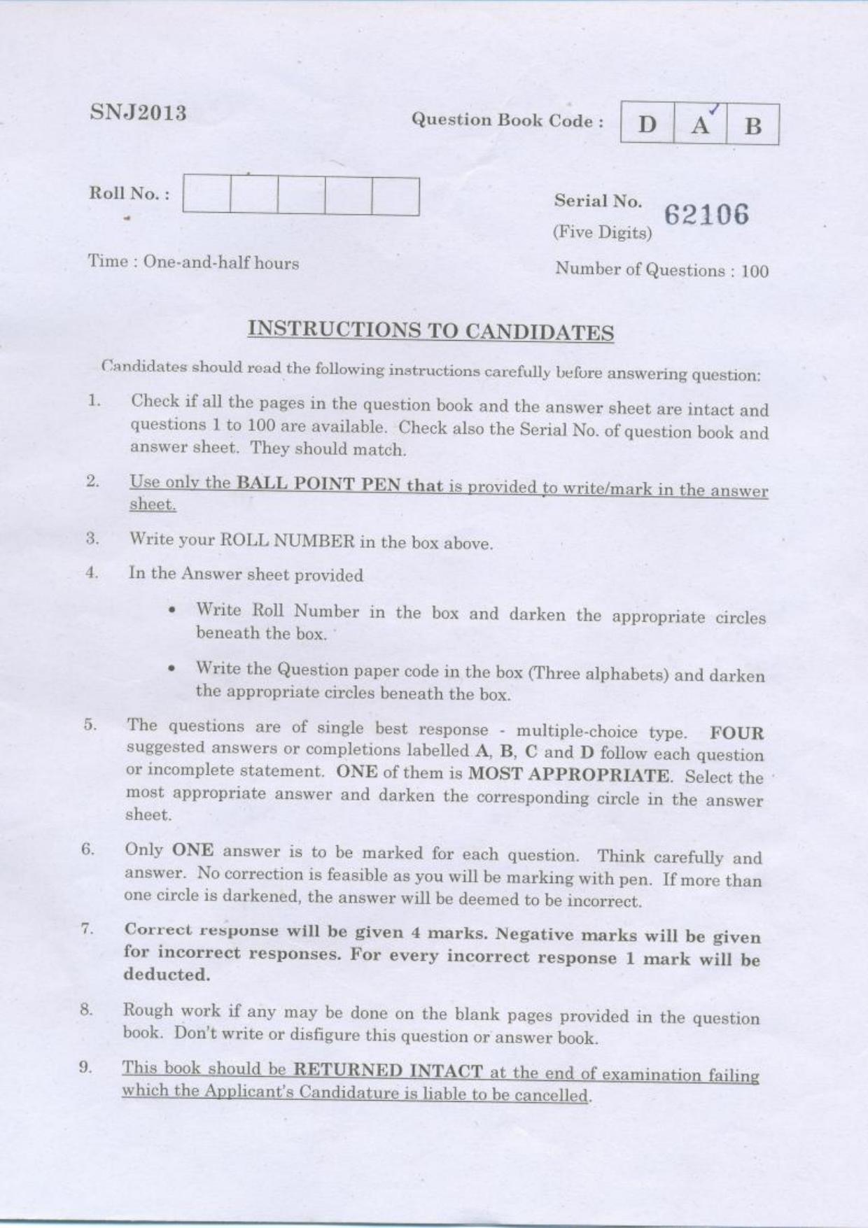 NEIFRIHMS Nursing Officer Group B, C Previous Papers - Page 1