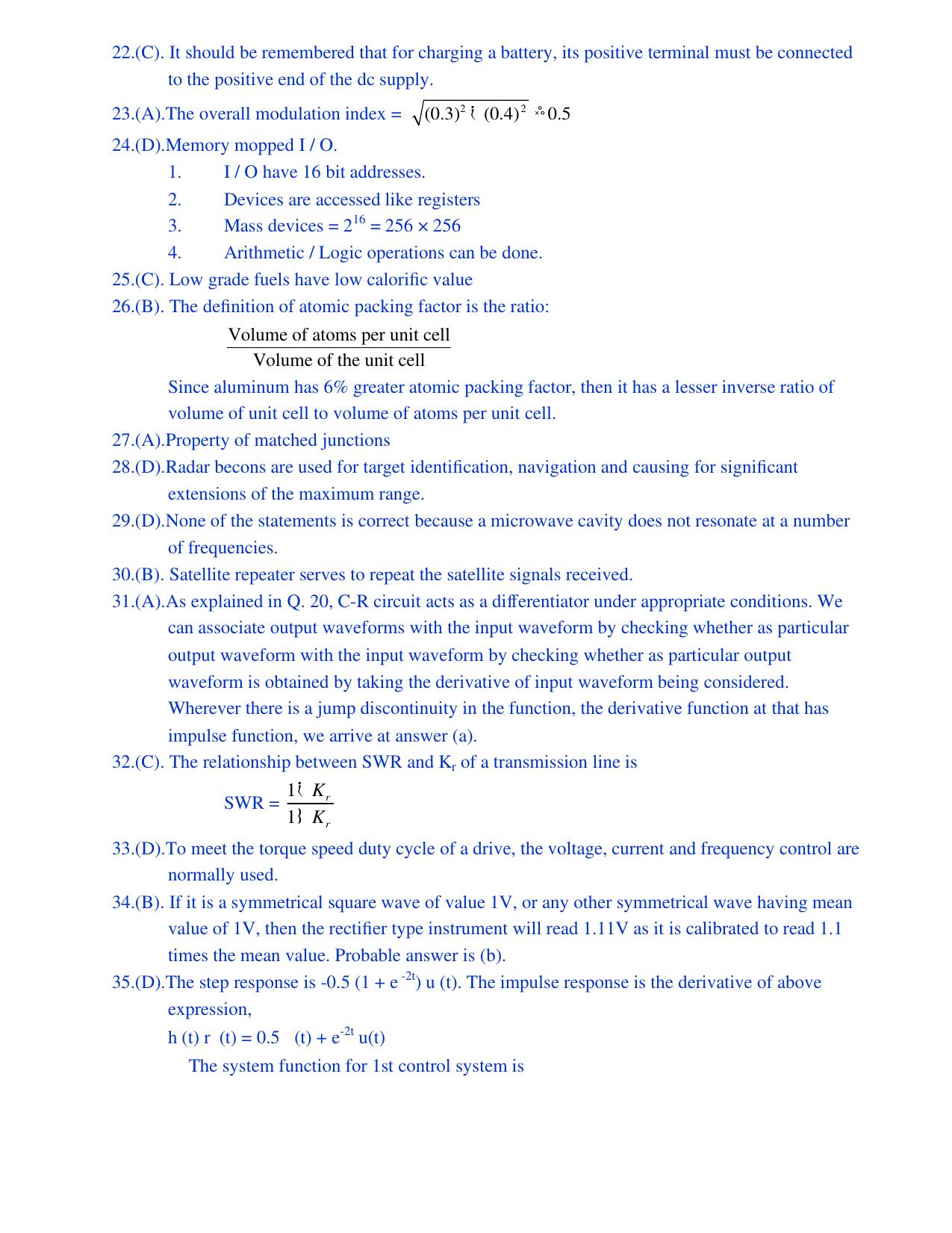 TNPSC Assistant System Engineer Previous Papers Electronics & Communications - Page 13