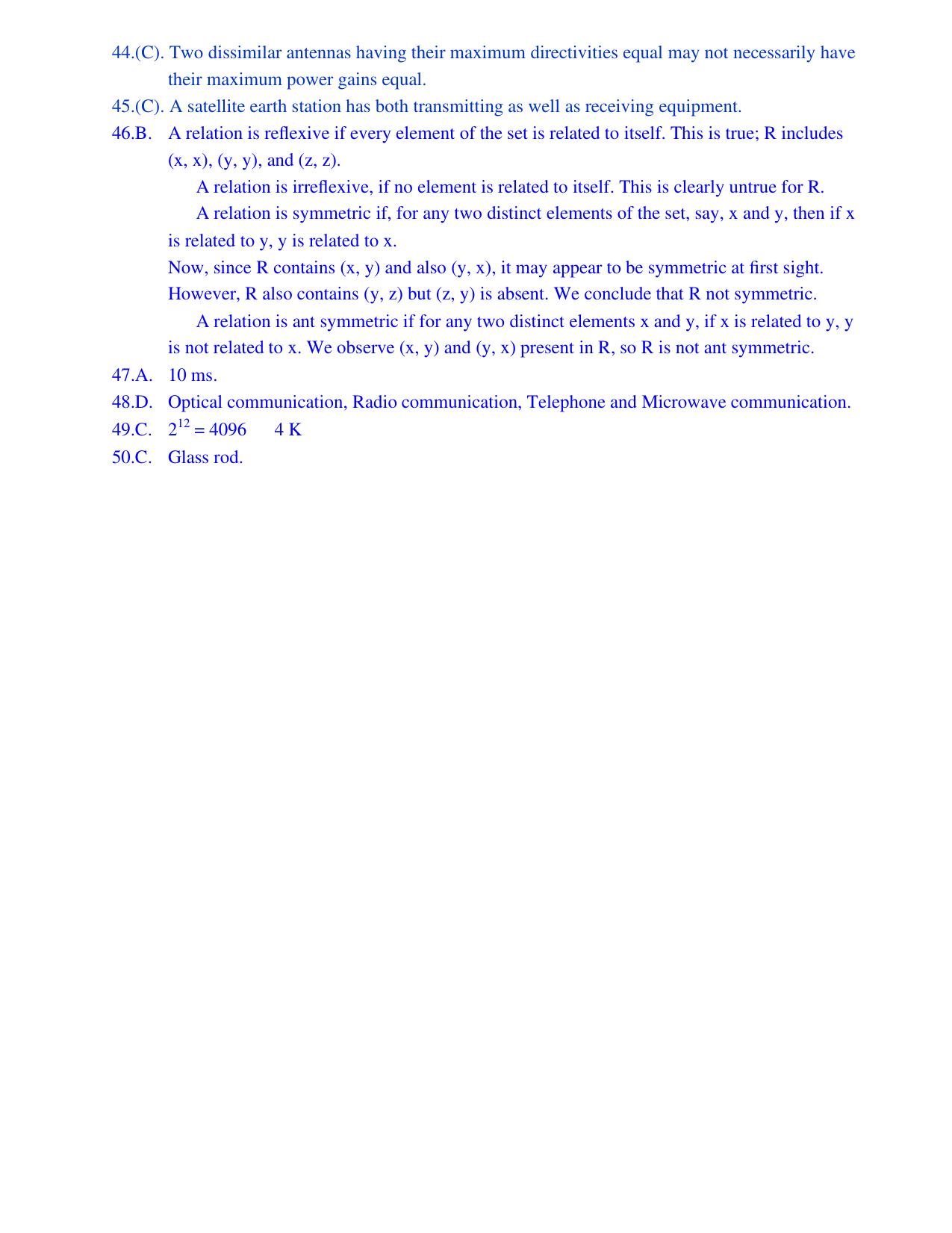 TNPSC Assistant System Engineer Previous Papers Electronics & Communications - Page 15