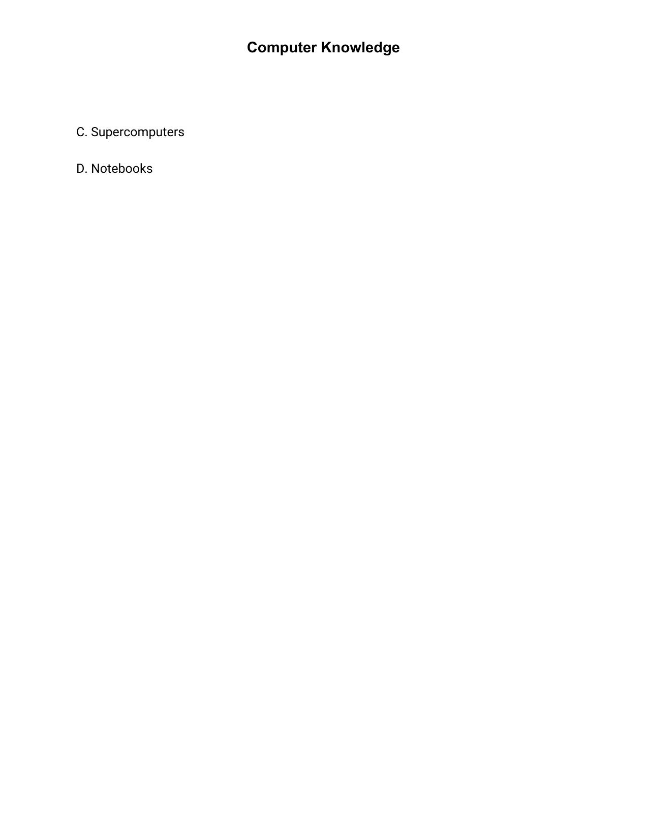 JK Accounts Assistant Previous Question Papers for Knowledge of Computer Applications - Page 16