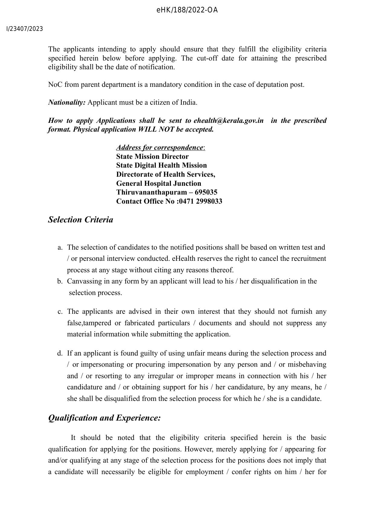 National Health Mission Kerala (NHM Kerala) Invites Application for HMIS Manager and Implementation Support, MIS/Data Analyst, More Vacancies Recruitment 2023 - Page 2