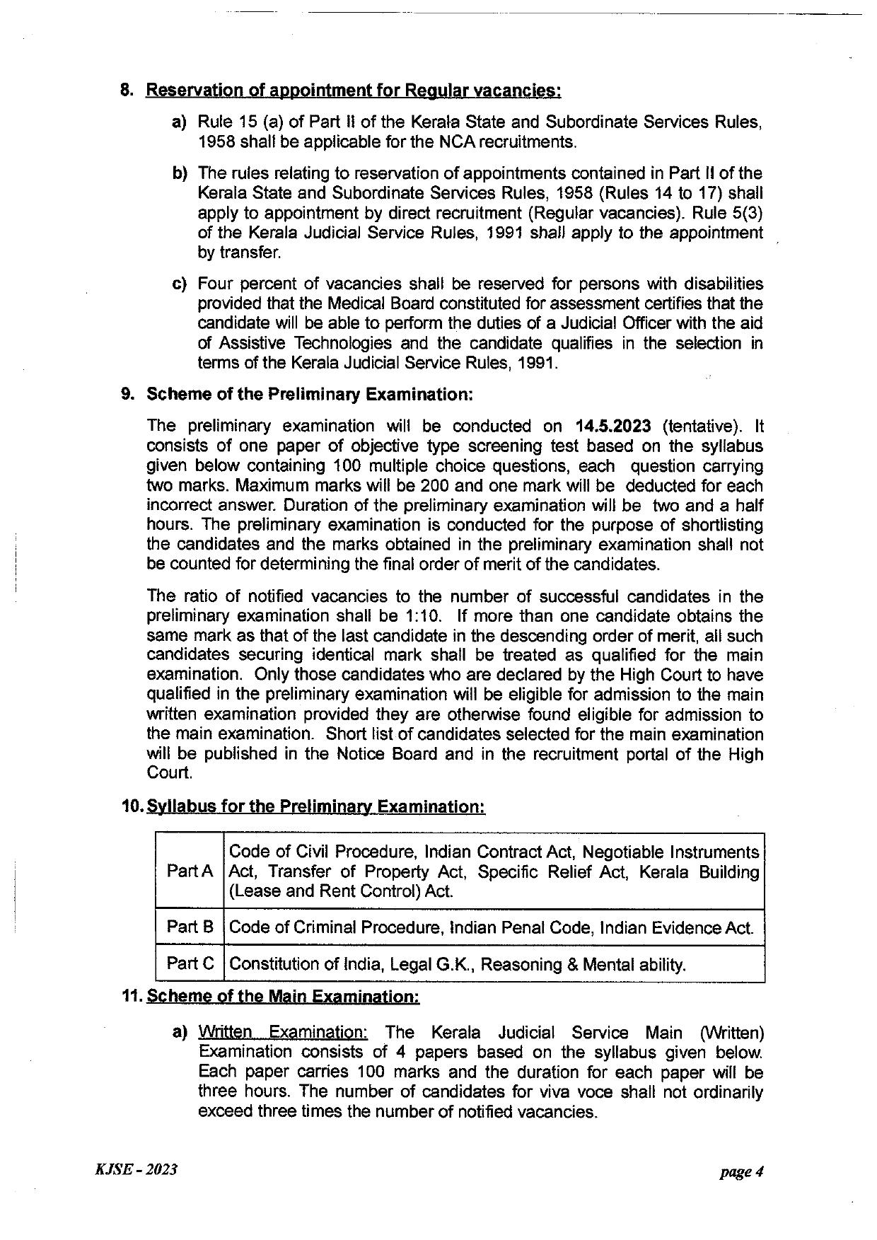High Court of Kerala (HCK) Invites Application for 69 Munsiff - Magistrate Recruitment 2023 - Page 11