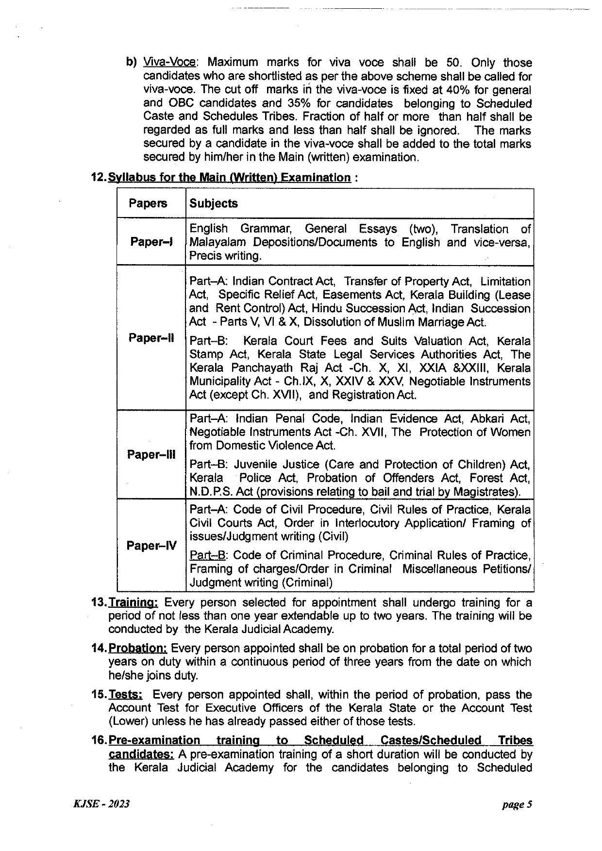 High Court of Kerala (HCK) Invites Application for 69 Munsiff - Magistrate Recruitment 2023 - Page 7