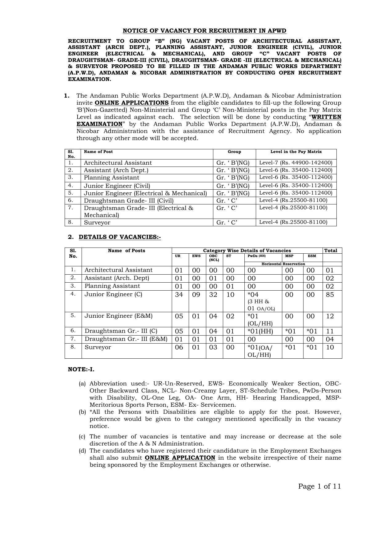 Andaman & Nicobar Administration Recruitment 2022 for 127 Various Vacancies - Page 4