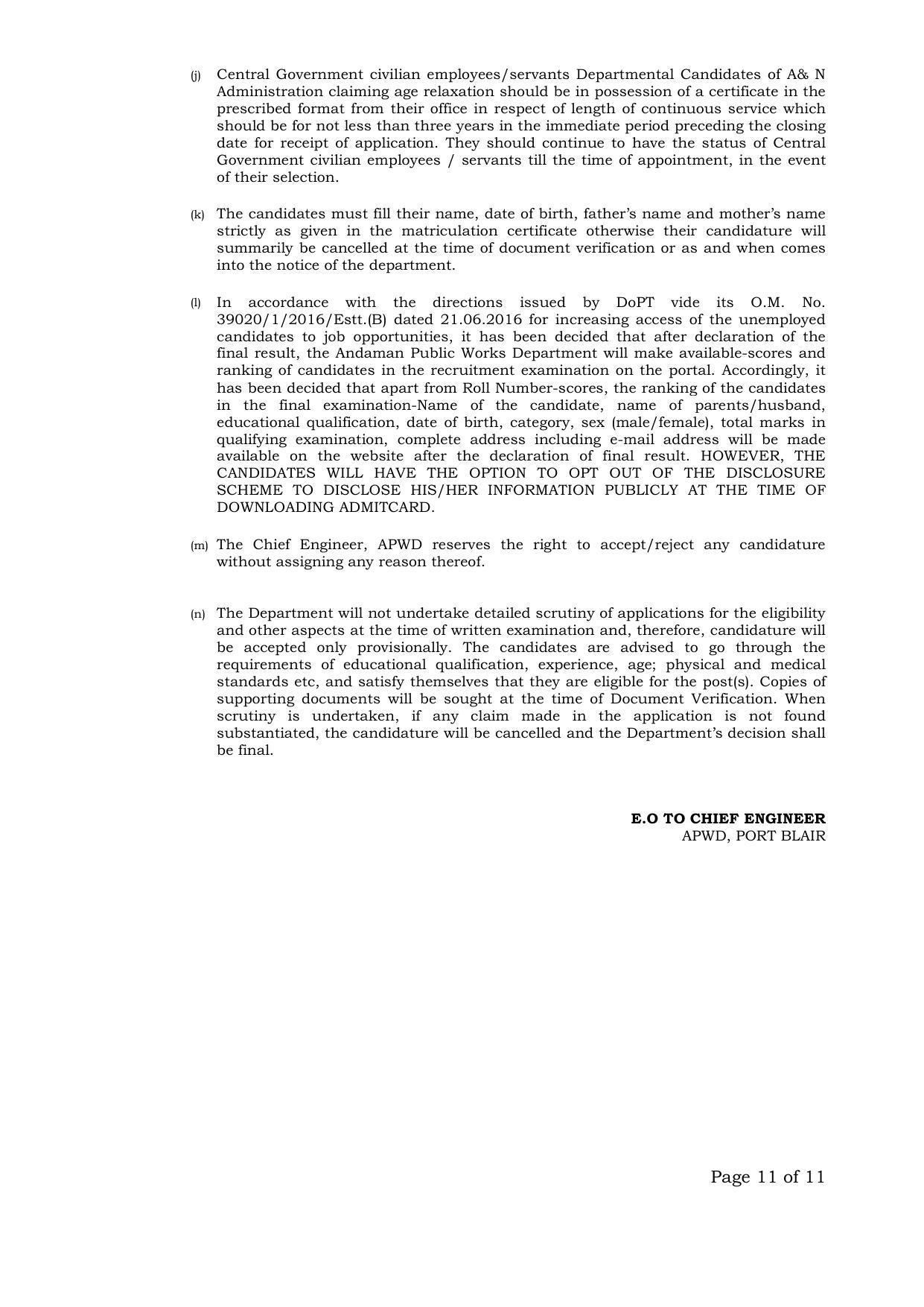 Andaman & Nicobar Administration Recruitment 2022 for 127 Various Vacancies - Page 16
