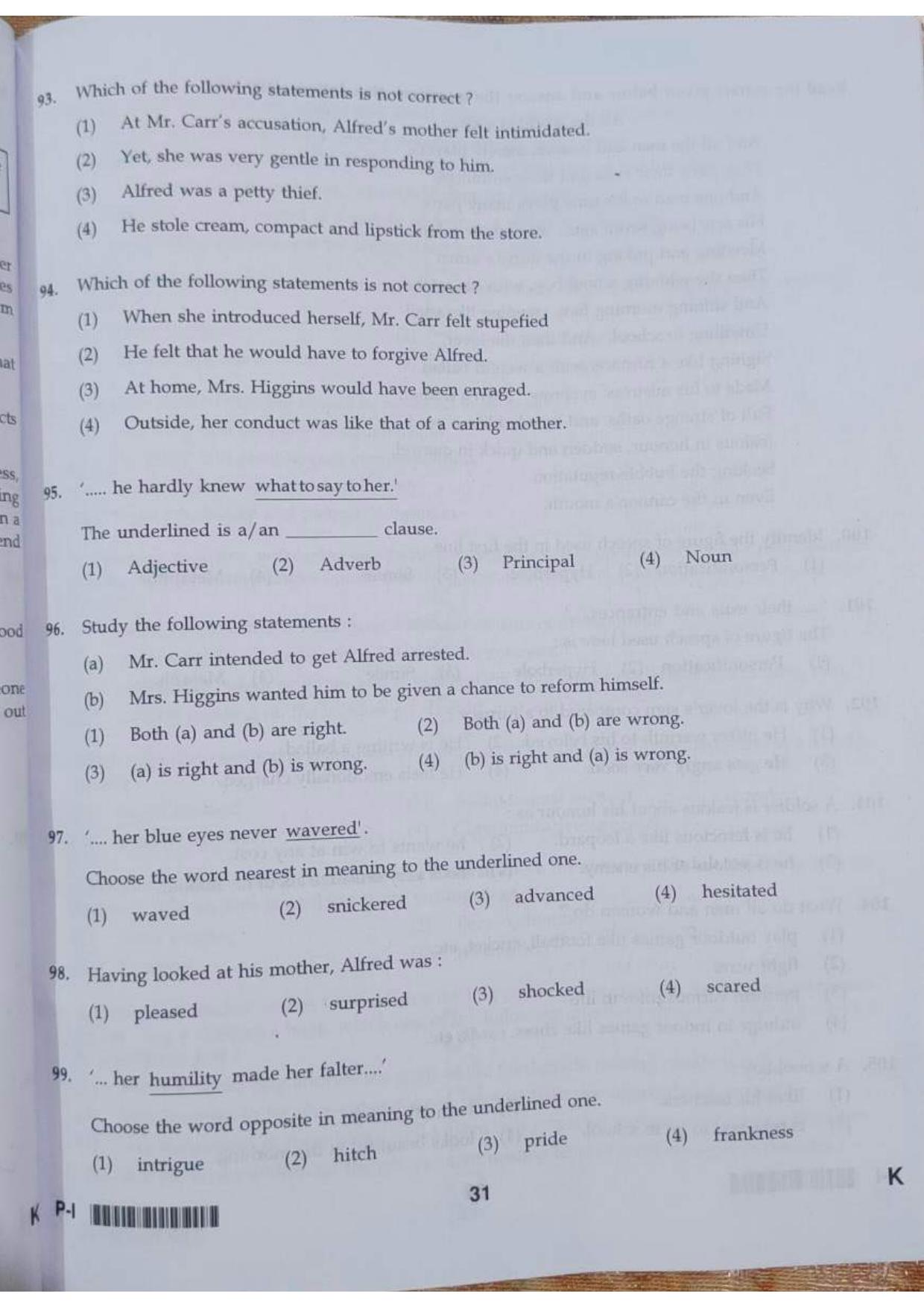 ctet paper 1 question paper SET K - Page 31