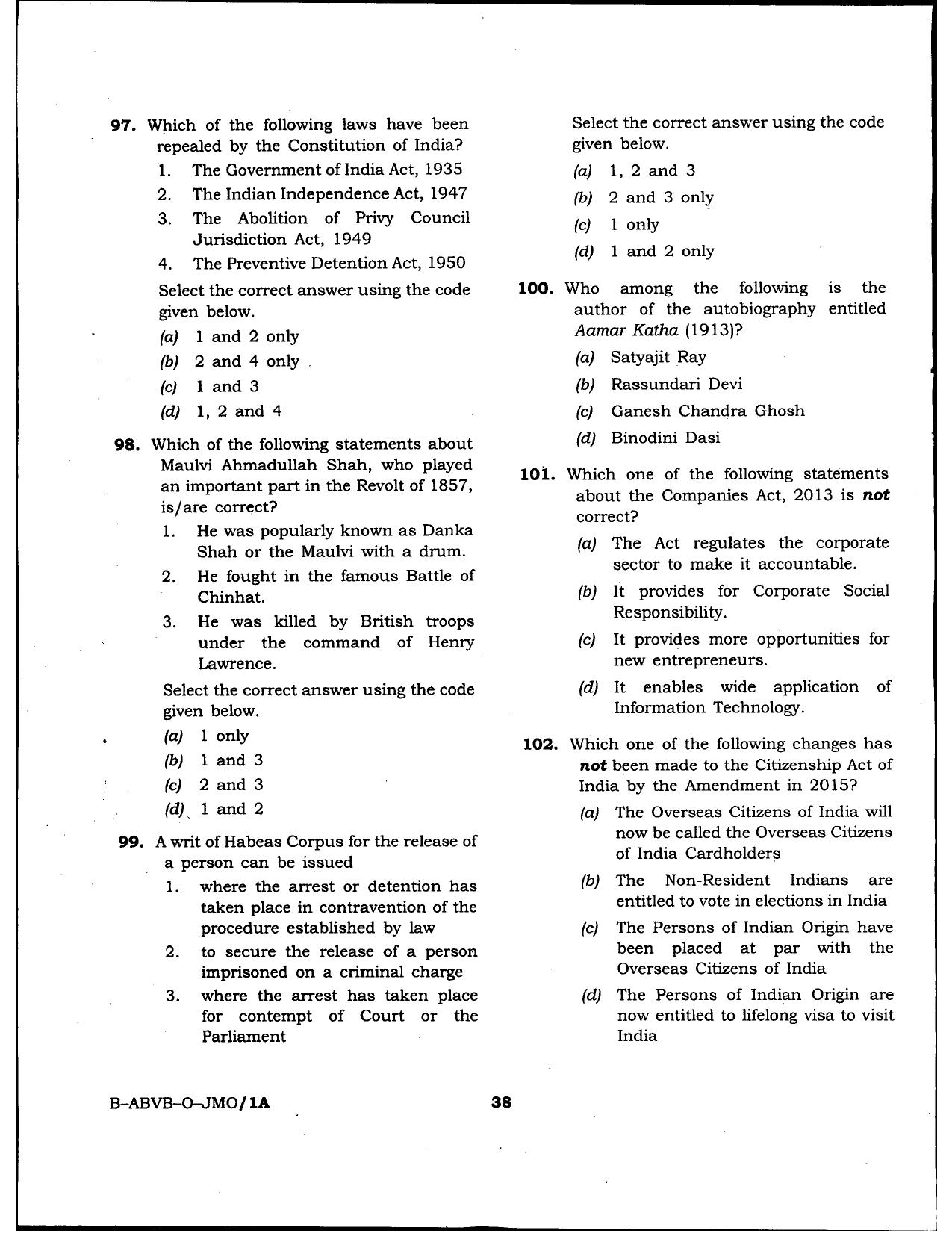 To Get Arunachal Pradesh Police Constable Old Papers General Knowledge - Page 38