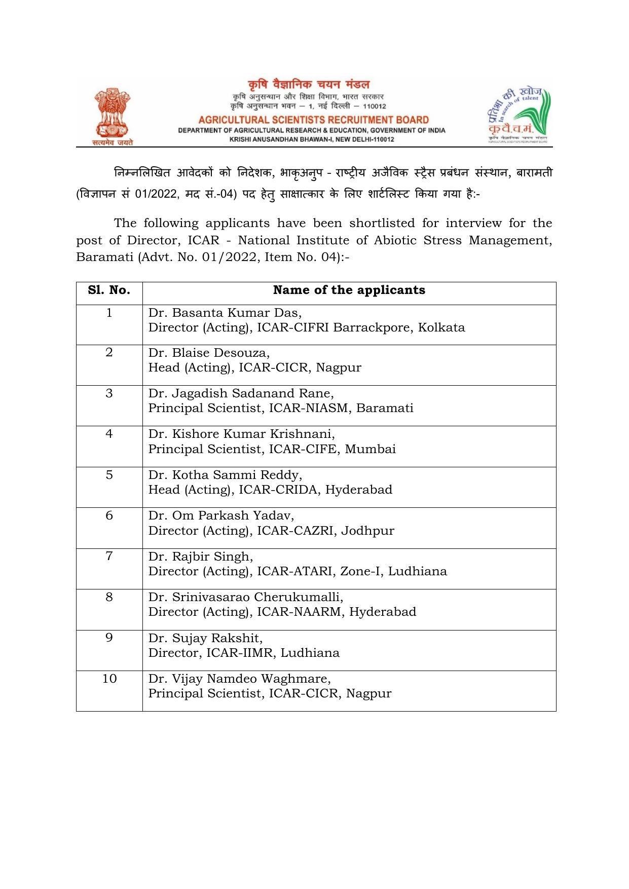 ASRB Research Management Positions (RMPs) 2022 Exam Result Released - Page 1