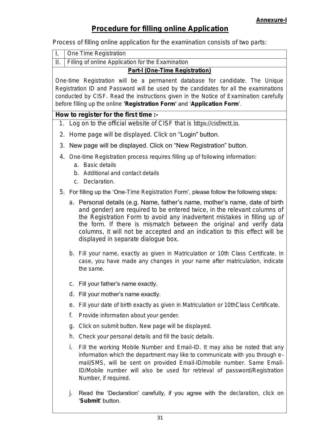 CISF Recruitment 2022 For 787 Constable (Tradesman) - Page 32
