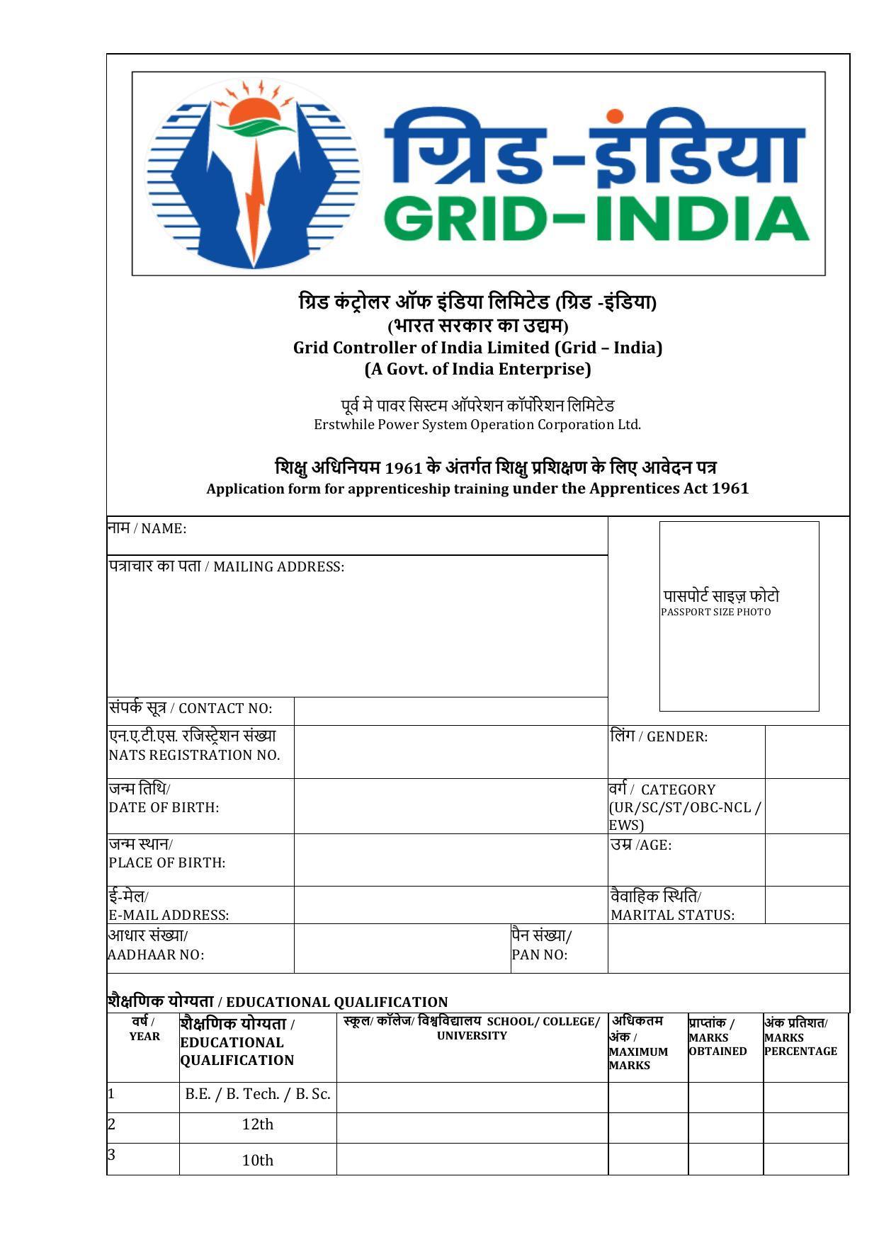 Grid Controller of India Limited (POSOCO) Invites Application for Graduate Apprentice Recruitment 2022 - Page 4