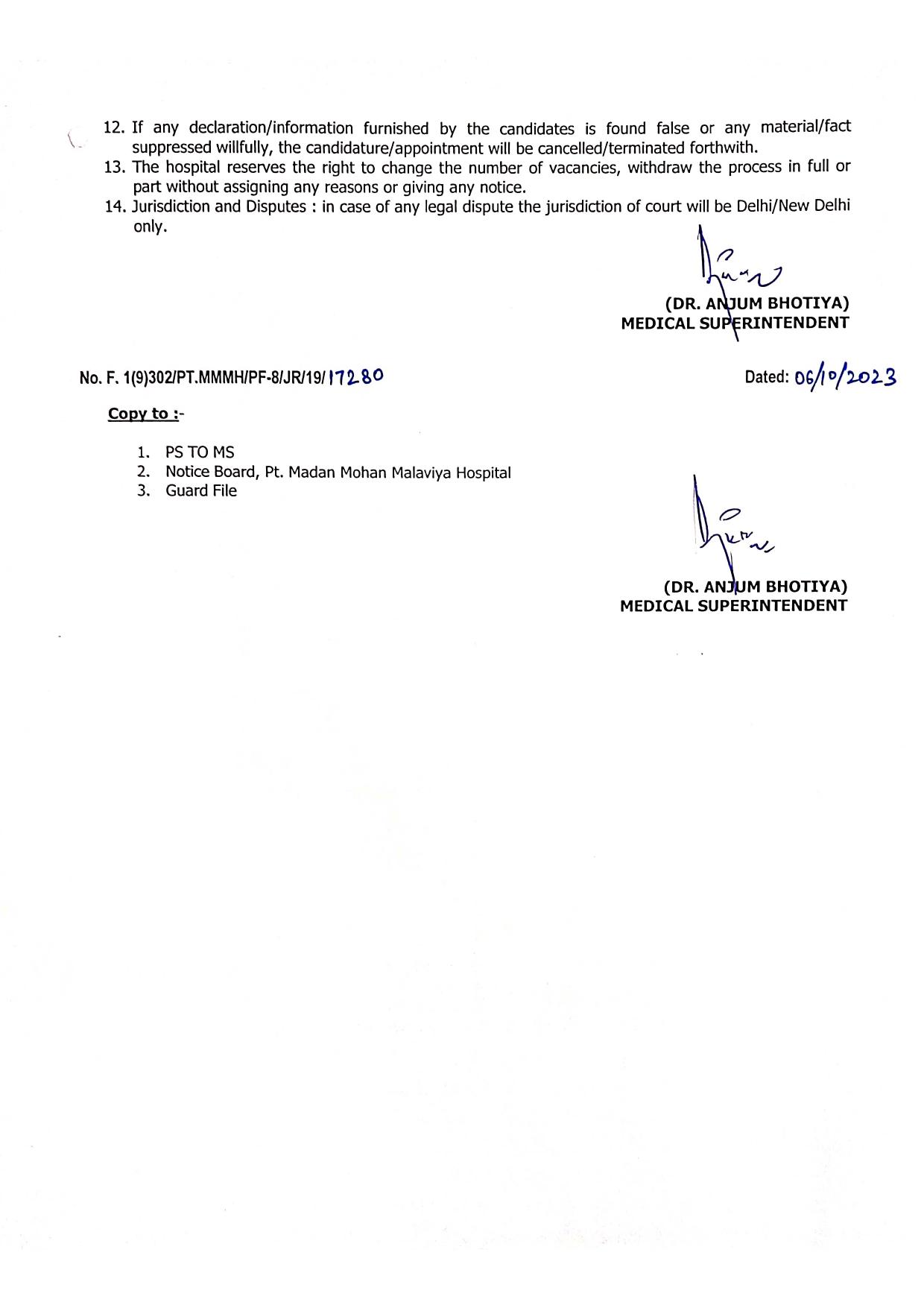 Madan Mohan Malaviya Hospital (MMMH) Junior Resident Recruitment 2023 - Page 2