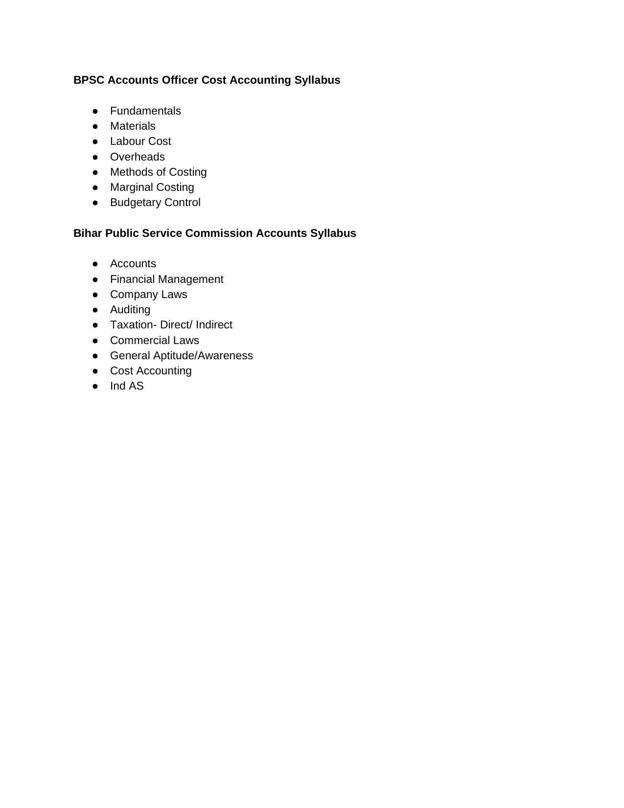 BPSC Assistant Accountant Syllabus  Bihar AA Exam Pattern - Page 4