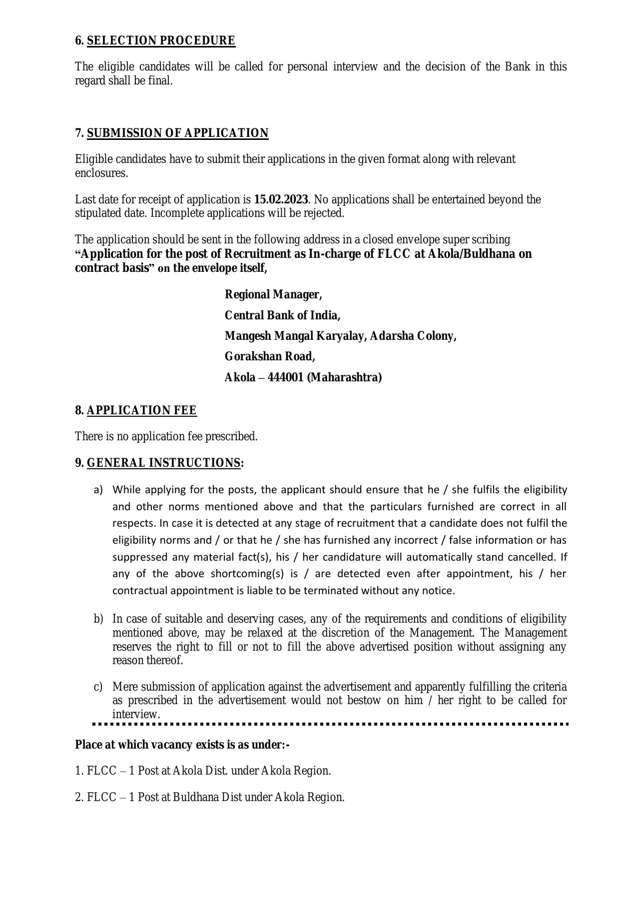 Central Bank of India Invites Application for Counsellor Recruitment 2023 - Page 2