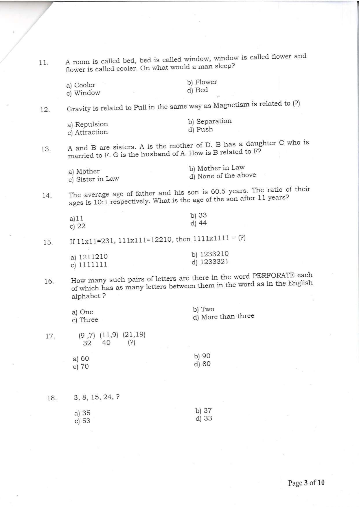 Question Paper of Office Assistant Grade III at BITM, Kolkata and NBSC, Siliguri (Advertisement No. 1/2022) - Page 3