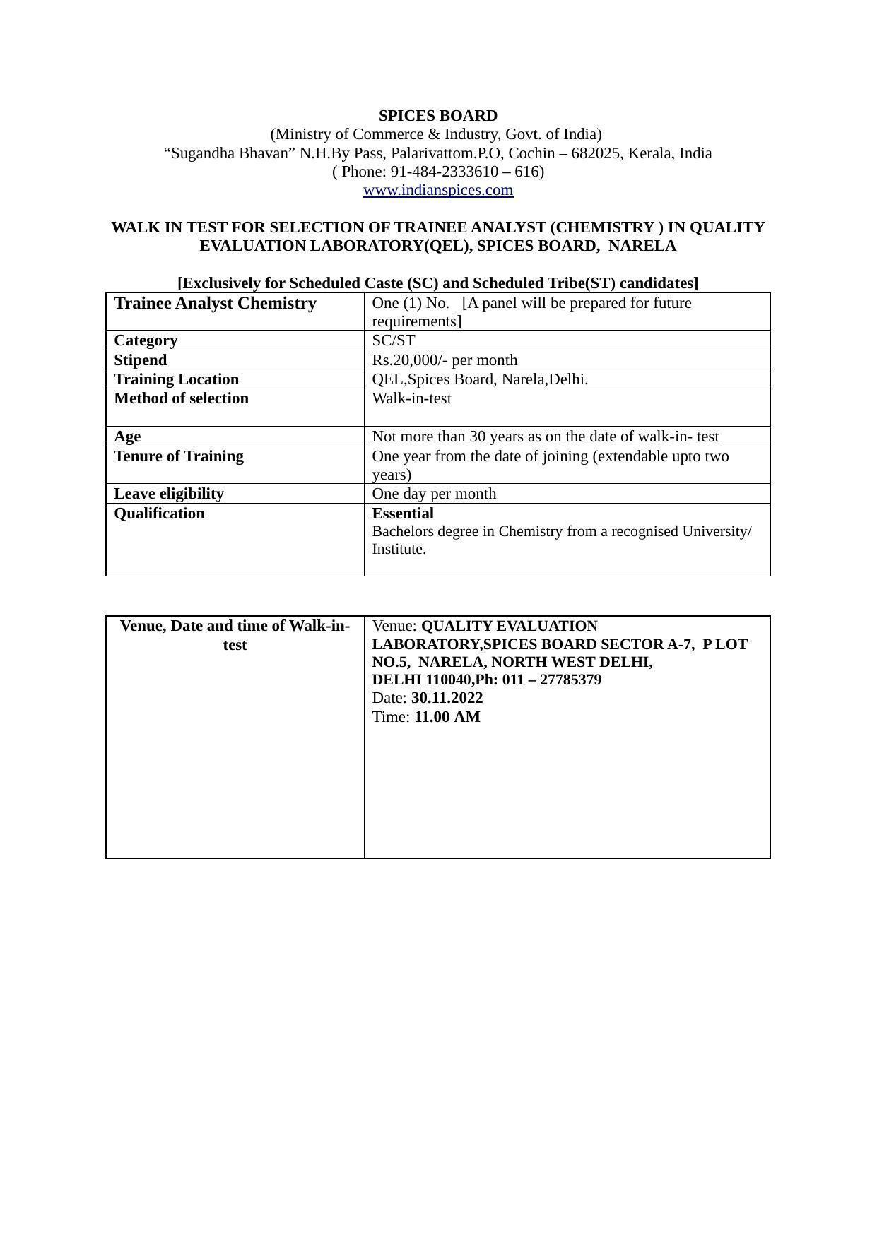 Spices Board of India Invites Application for Trainee Analyst Recruitment 2022 - Page 3
