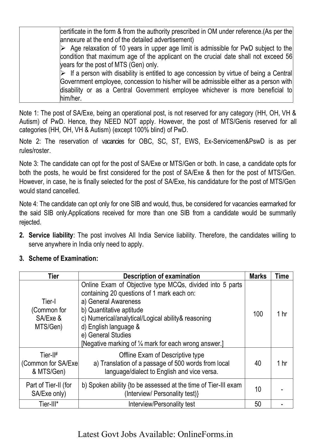 Intelligence Bureau (IB) Security Assistant, Multi-Tasking Staff (MTS) Recruitment 2022 - Page 5