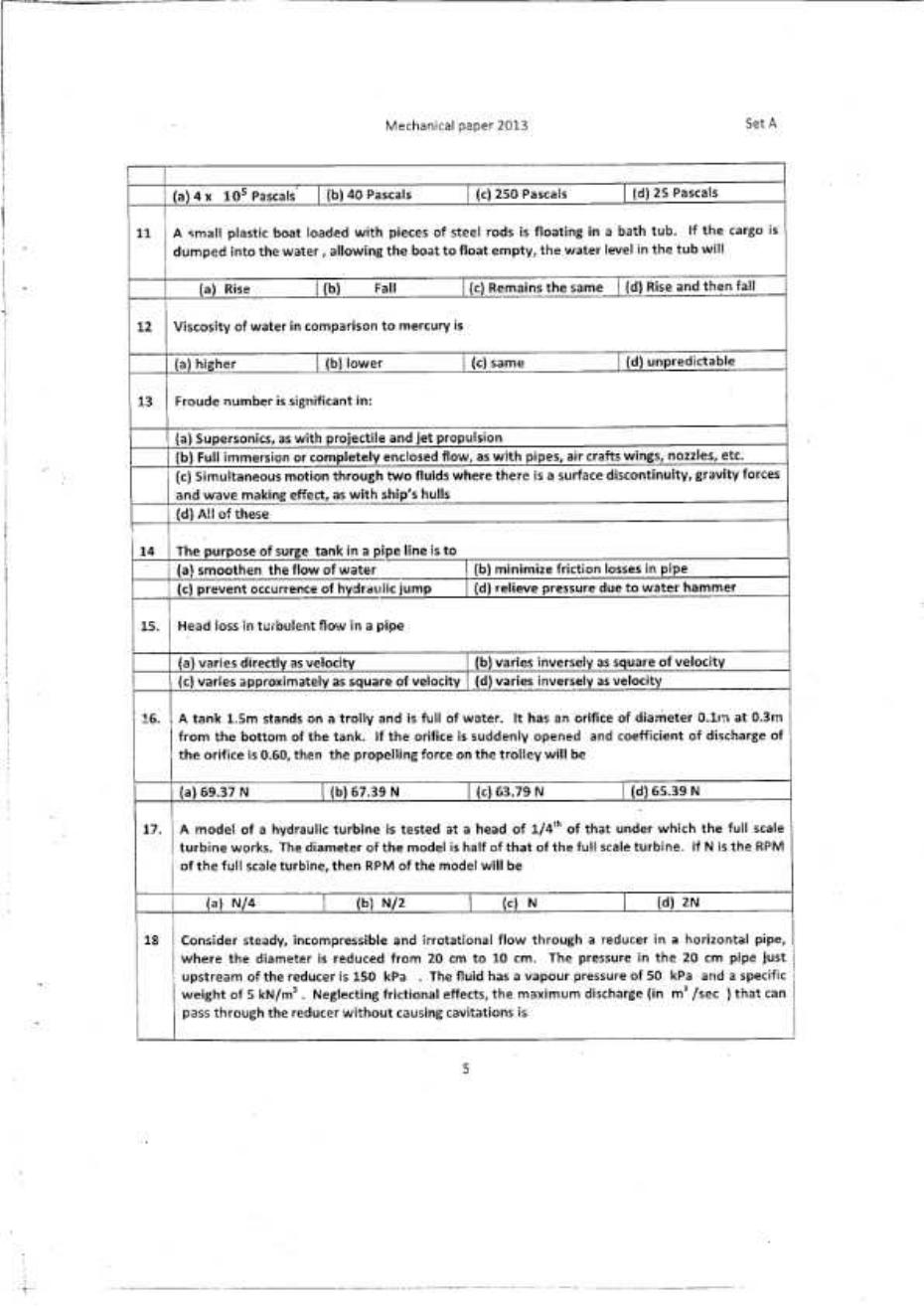 CSPHCL Mechanical Previous Year Question Paper - Page 5