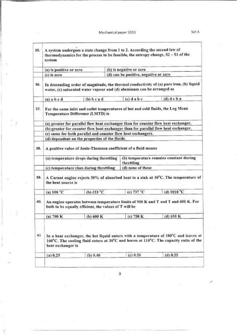 CSPHCL Mechanical Previous Year Question Paper - Page 9