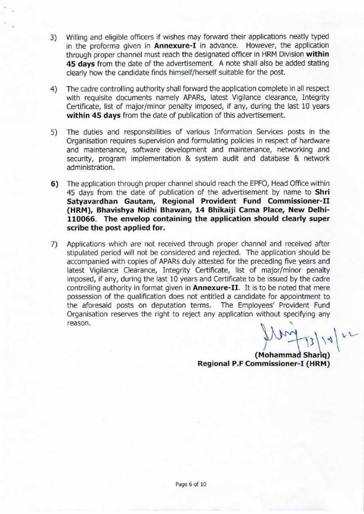 EPFO Invites Application for 42 Deputy Director, Assistant Director, More Vacancies Recruitment 2022 - Page 7