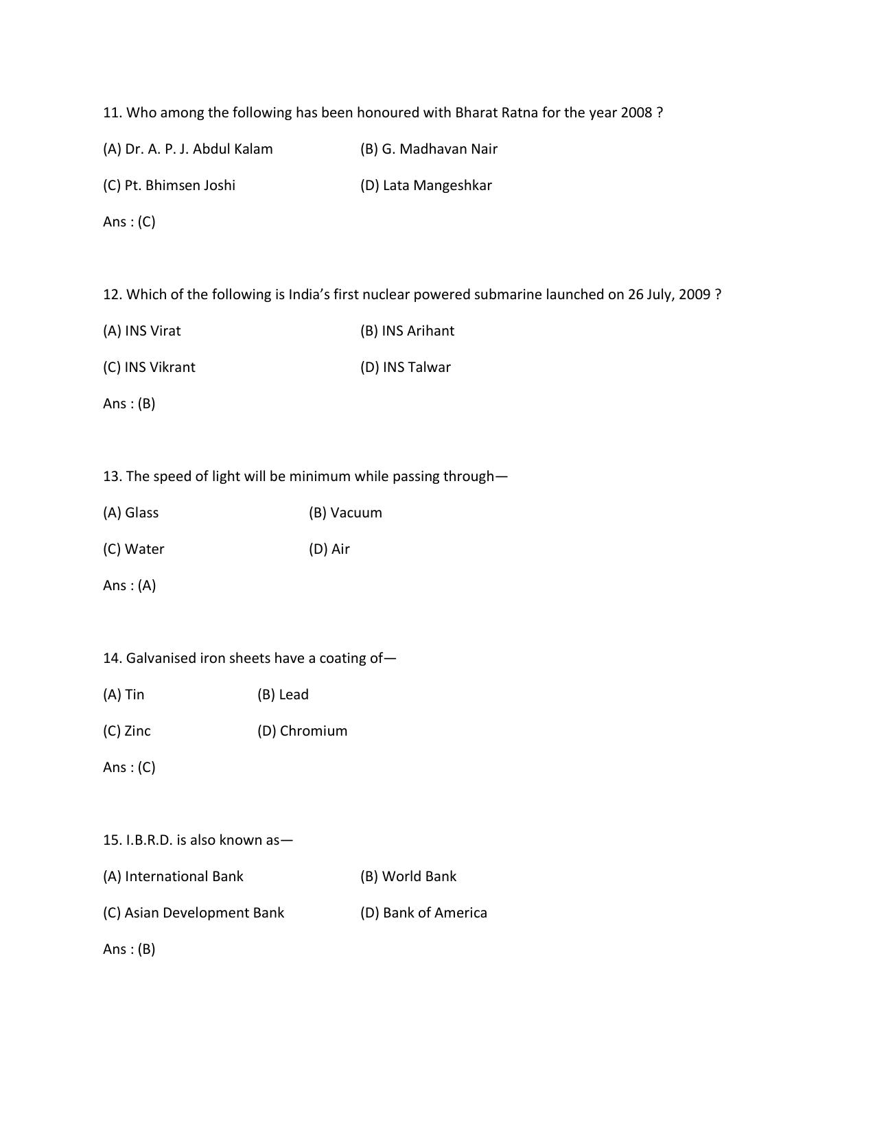 NEIGRIHMS Nursing Officer General Knowledge Practice Papers - Page 3