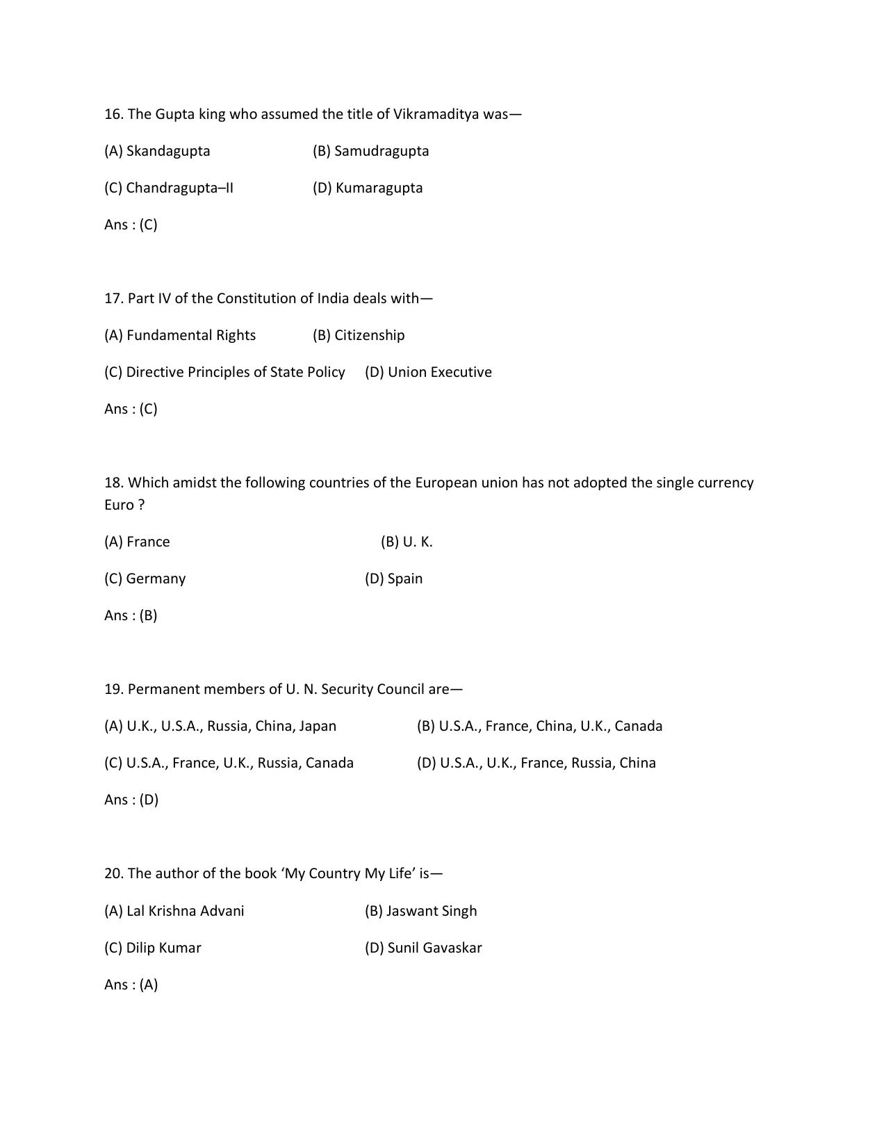 NEIGRIHMS Nursing Officer General Knowledge Practice Papers - Page 4