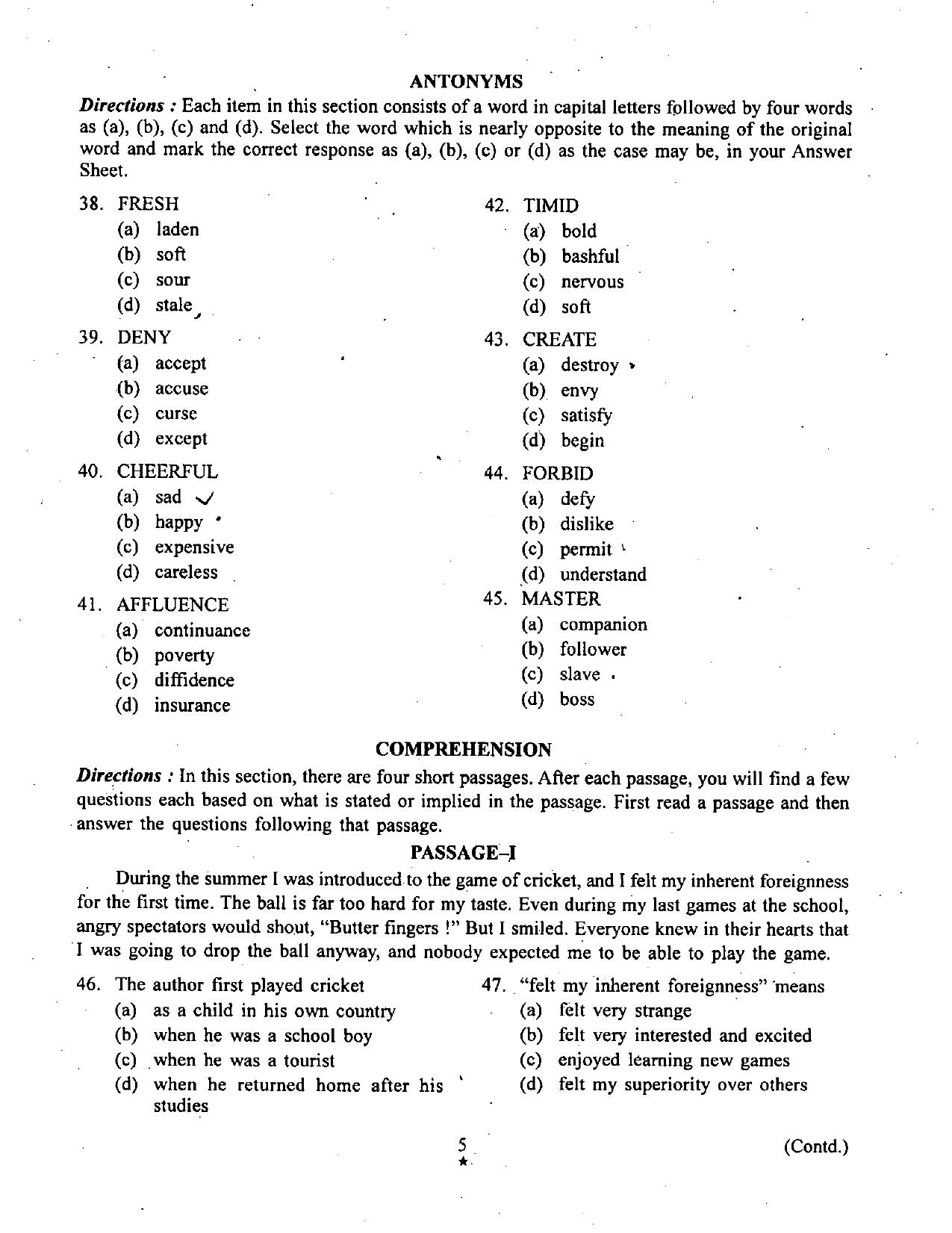 Jharkhand High Court Assistant Previous Year Question Paper - Page 5