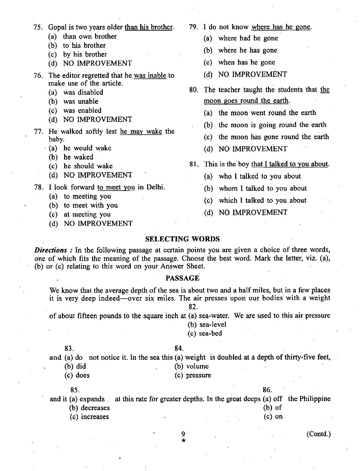 Jharkhand High Court Assistant Previous Year Question Paper - Page 9