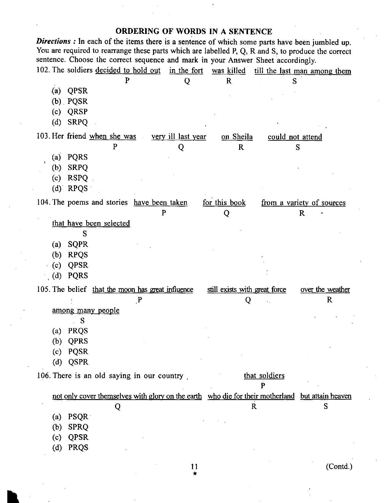 Jharkhand High Court Assistant Previous Year Question Paper - Page 11