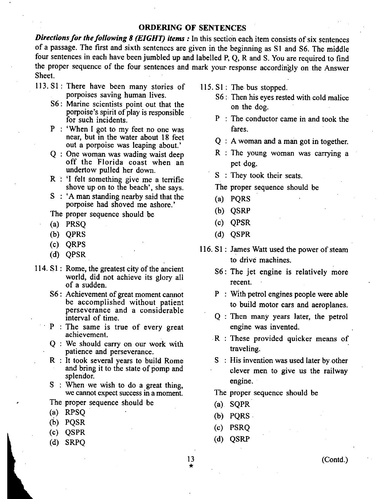 Jharkhand High Court Assistant Previous Year Question Paper - Page 13