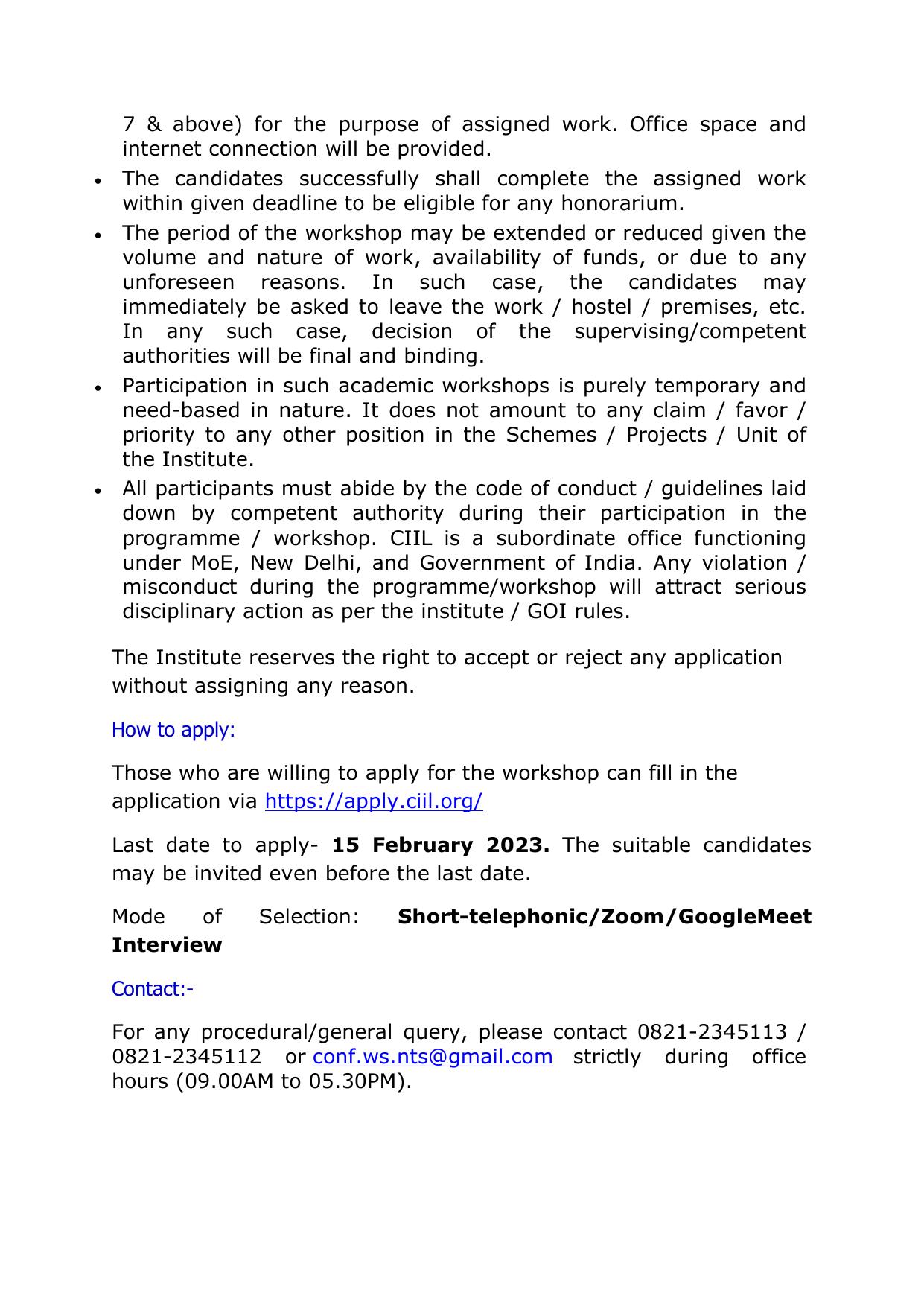 Central Institute of Indian Languages (CIIL) Invites Application for 22 Resource Person Recruitment 2023 - Page 2