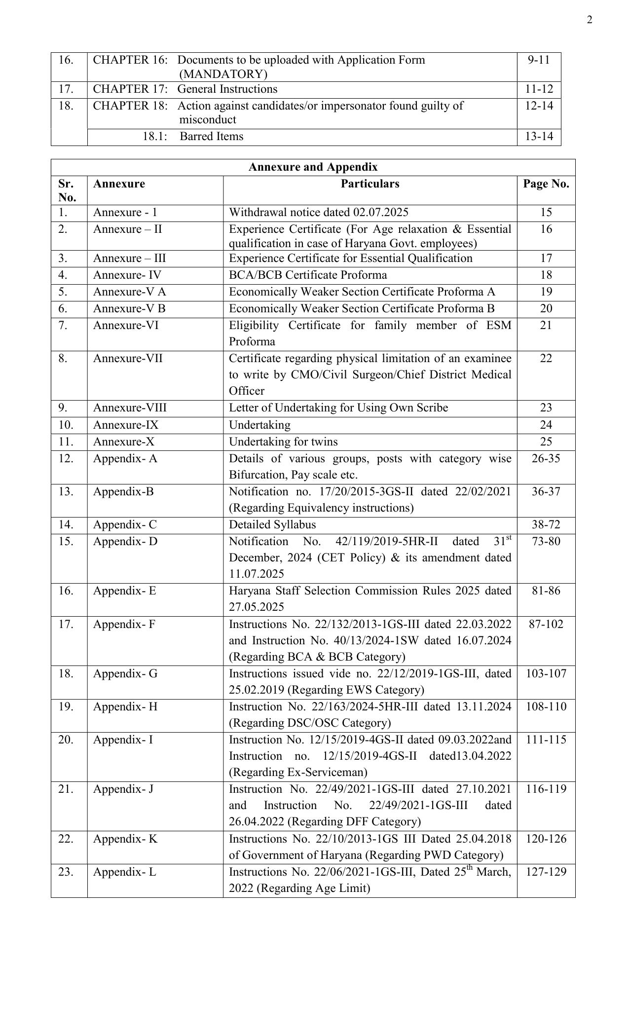 HSSC Group C Mains Recruitment 2026 – Apply Online for 3112 Posts - Page 2