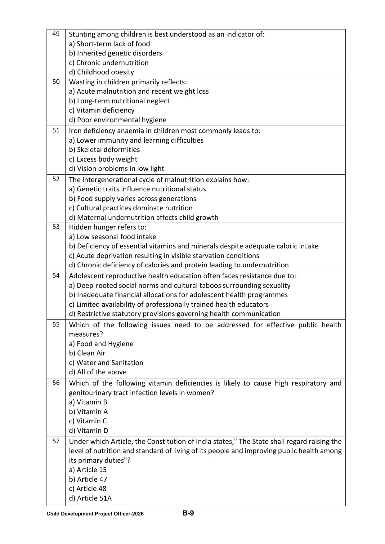 PPSC CDPO Question Paper 2026 - Page 27