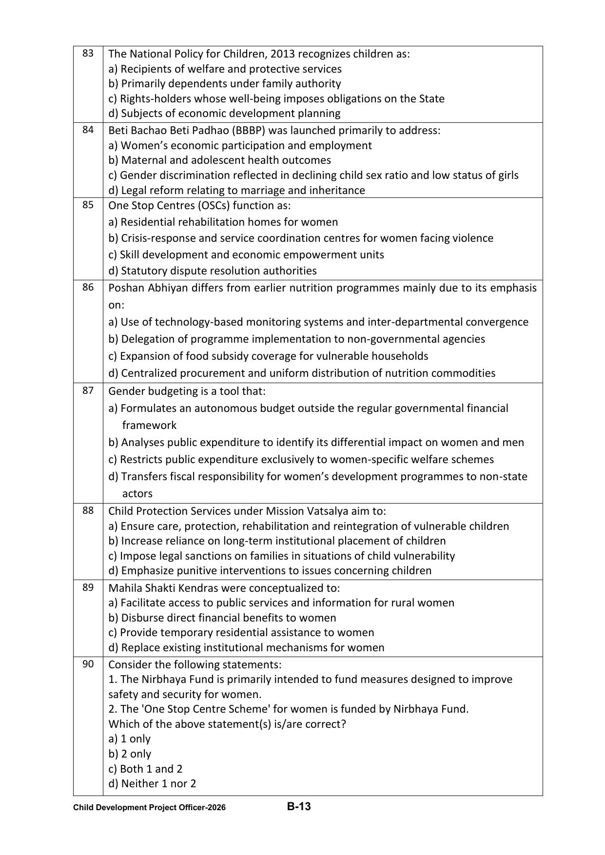 PPSC CDPO Question Paper 2026 - Page 31