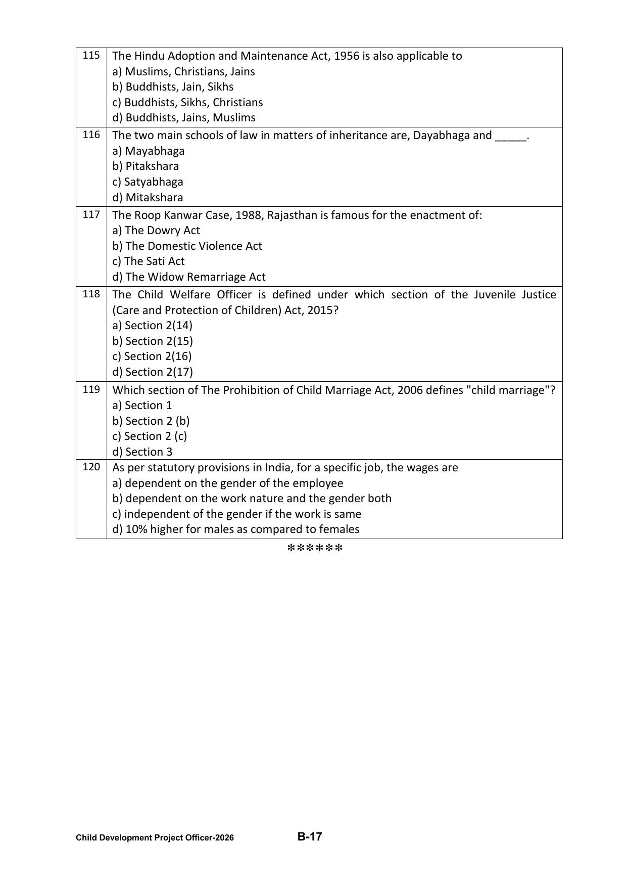 PPSC CDPO Question Paper 2026 - Page 35