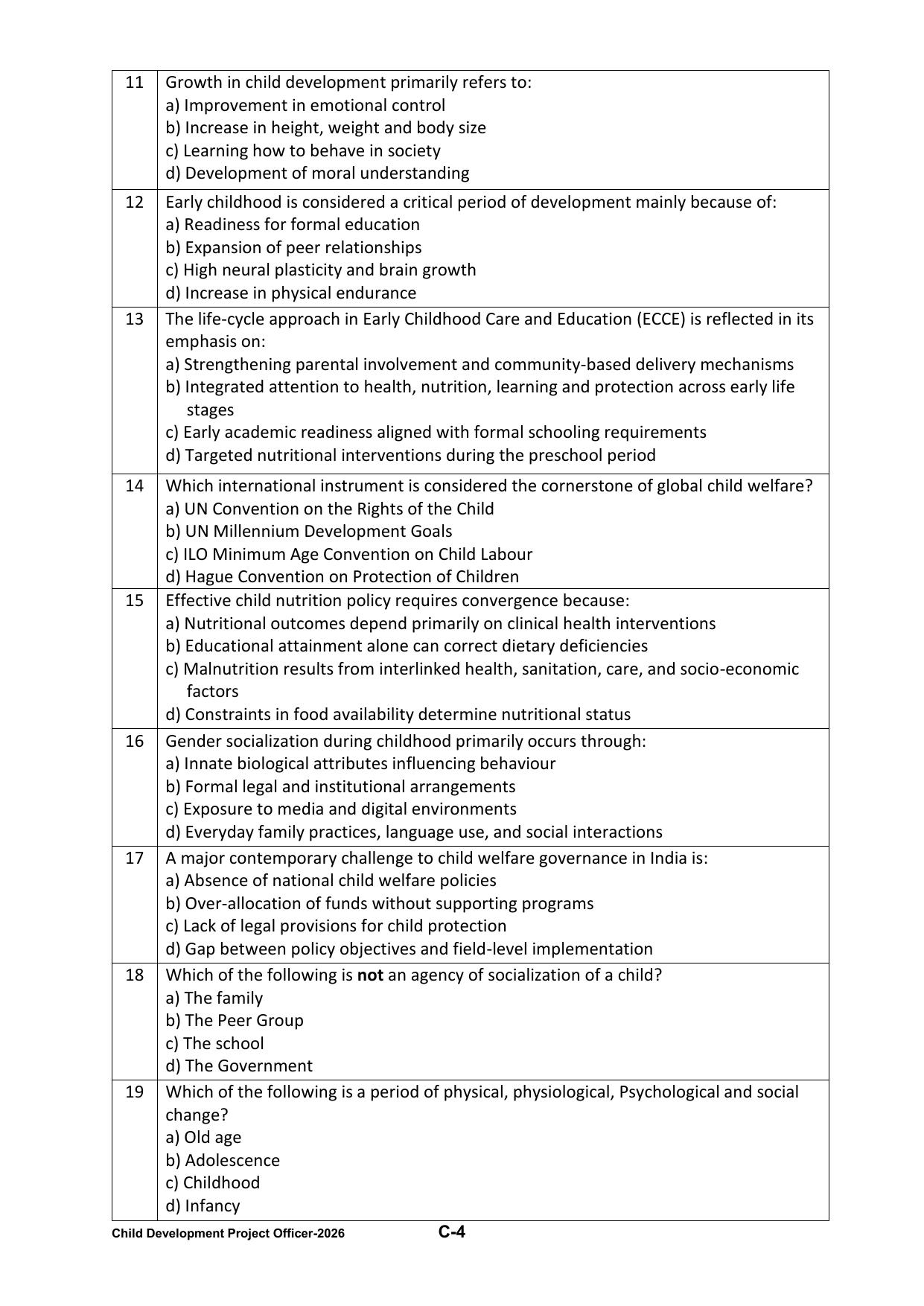 PPSC CDPO Question Paper 2026 - Page 40